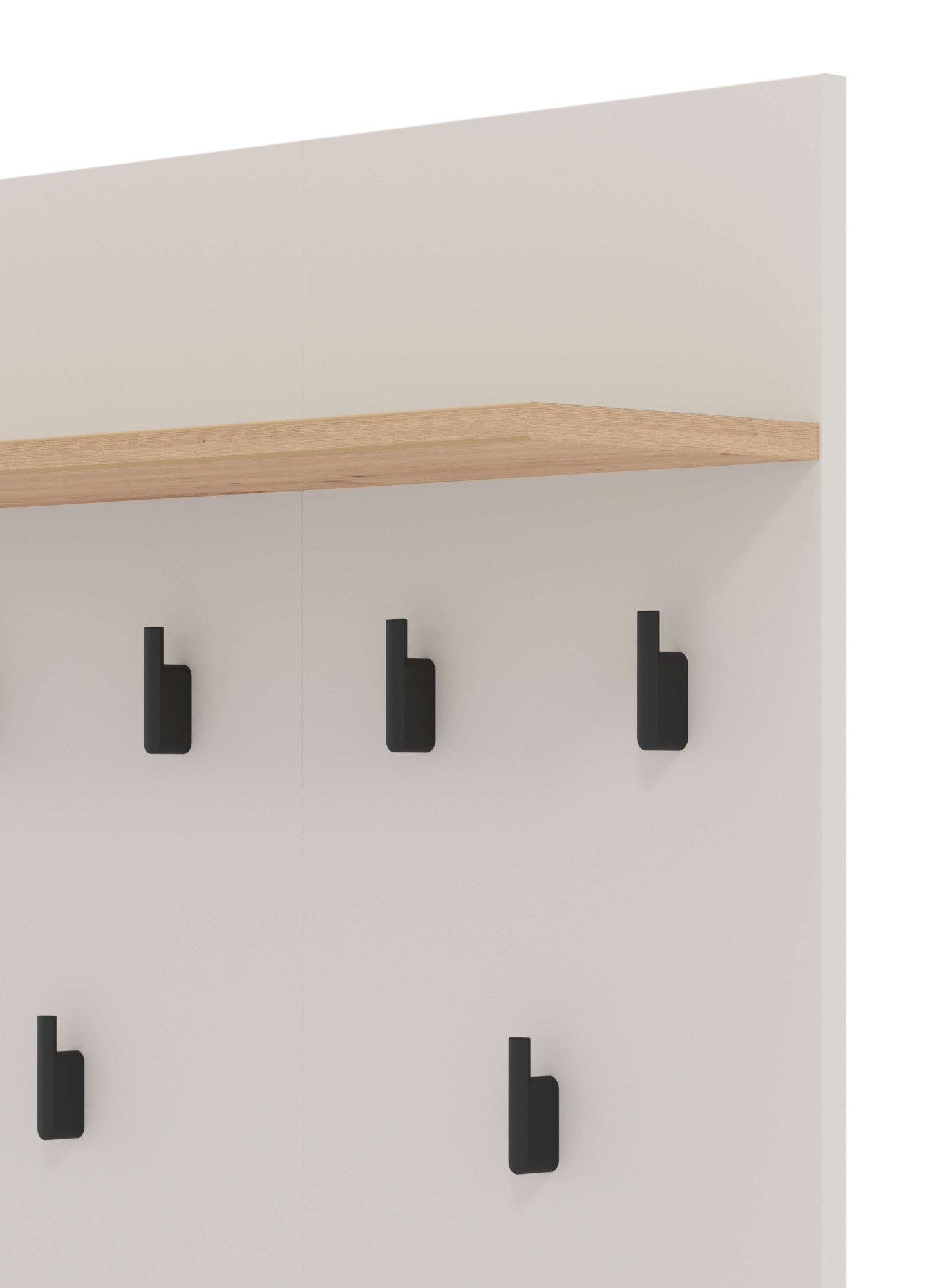 Home affaire Garderoben-Set »Belfort, Breite 199 cm, im Kaschmir und Artisan-Eichendekor«, (Set, 5 St.), inkl. 2 Schränke, Sitzbank, Spiegel und Garderobenpaneel