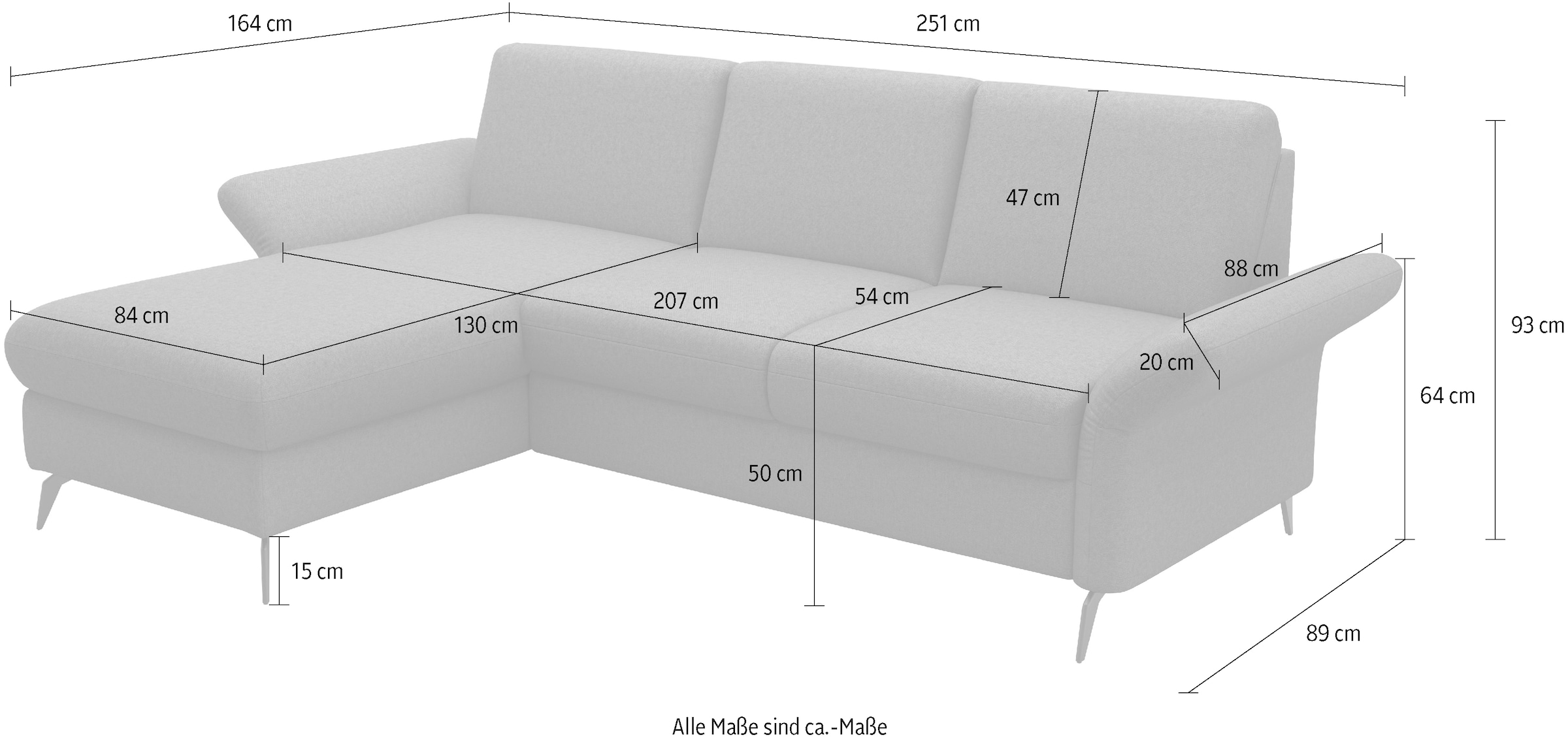 Home affaire Ecksofa »Rochelle«, optional: Armteilverstellung, klappbar, Bettkasen