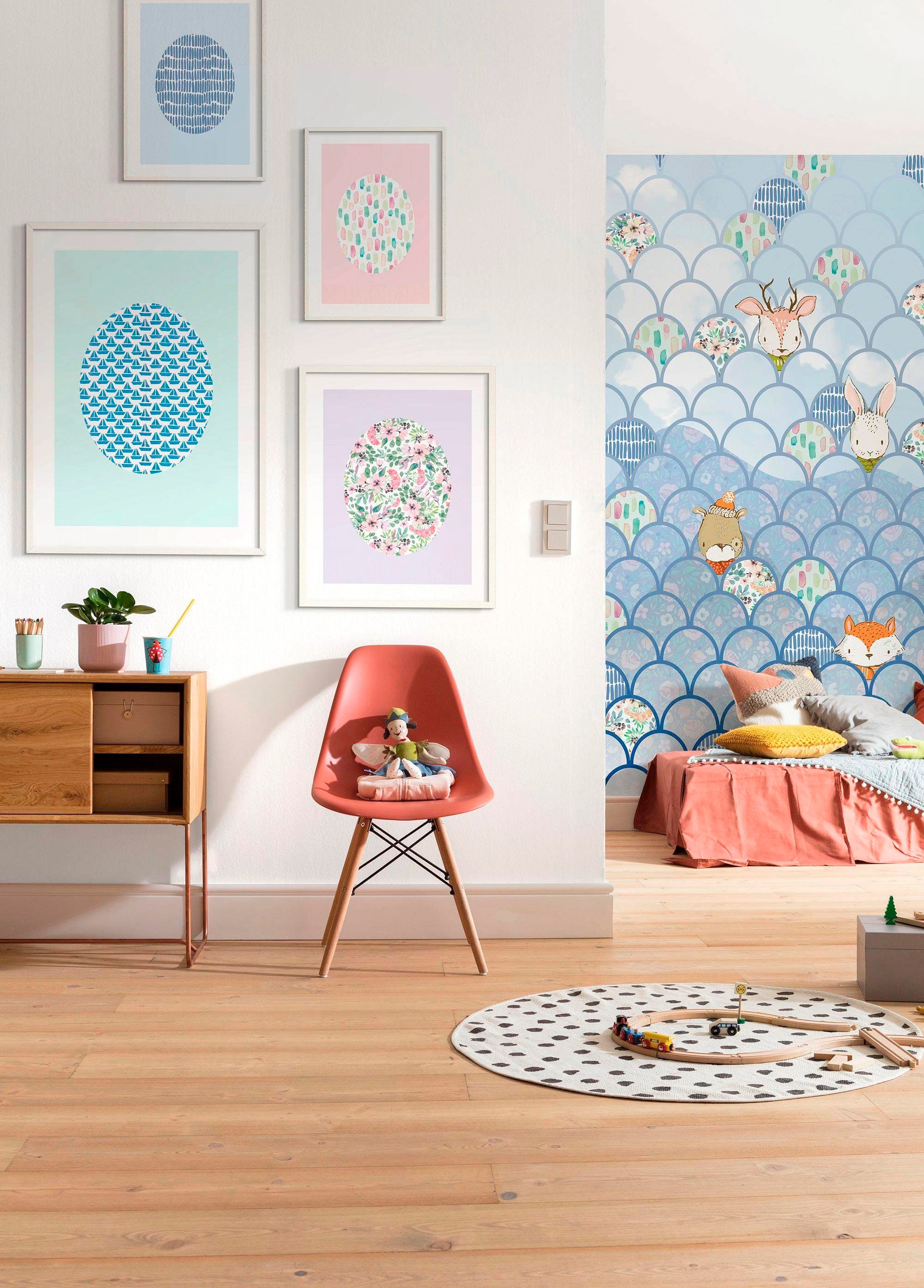 Komar Poster »Shelly Rose«, Wohnzimmer Blumen, St.), BAUR Kinderzimmer, | Schlafzimmer, Patterns (1