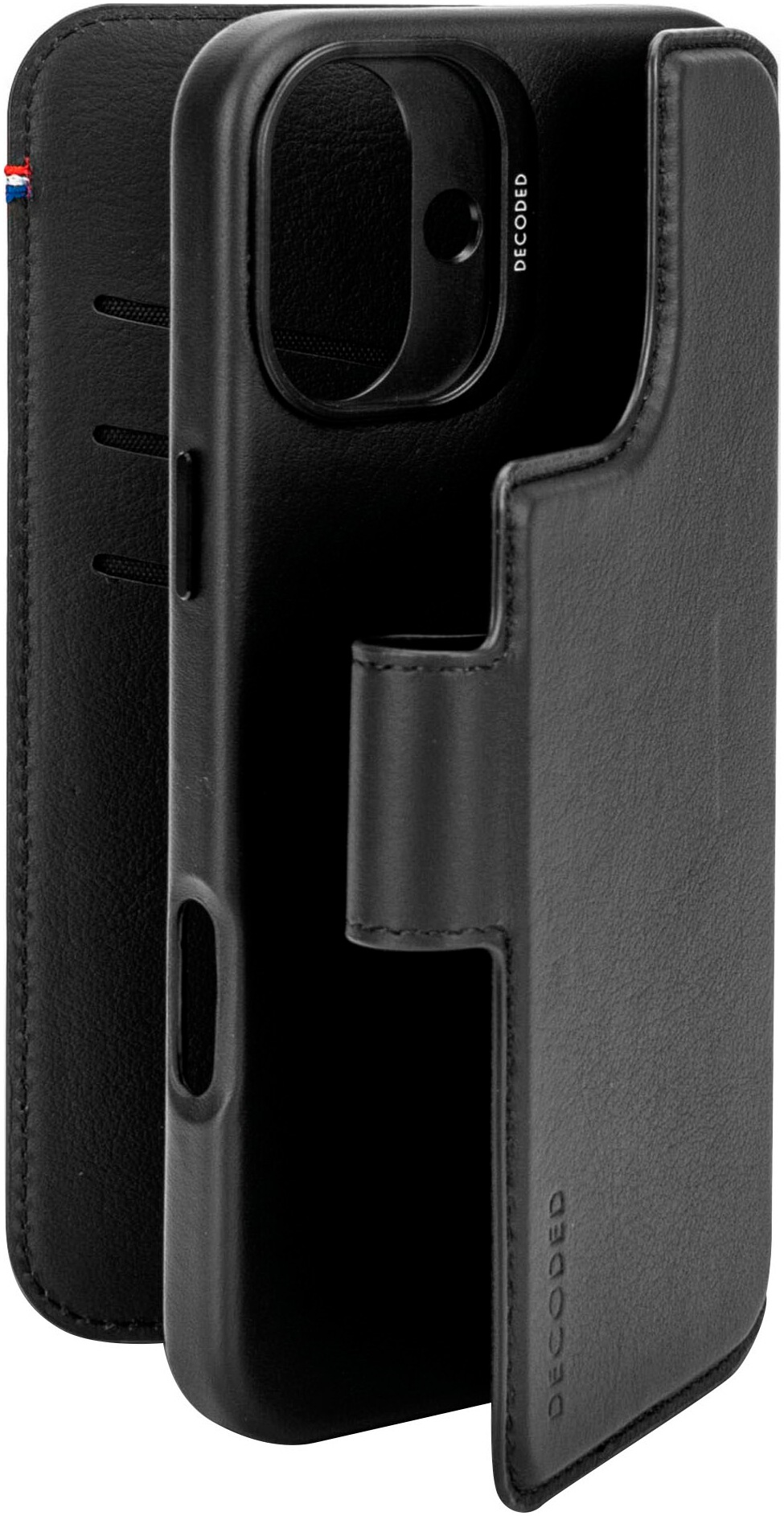 DECODED Smartphone-Hülle »Leather Detachable Wallet iPhone 16 Plus«, Smartphones