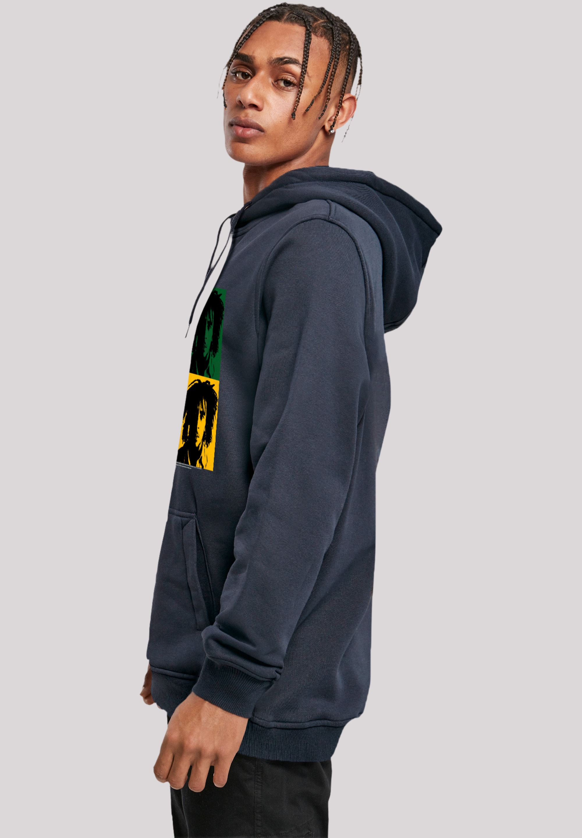 F4NT4STIC Kapuzenpullover »Bob Marley Reggae Music Colour Blocks«, Premium Qualität, Band, Logo