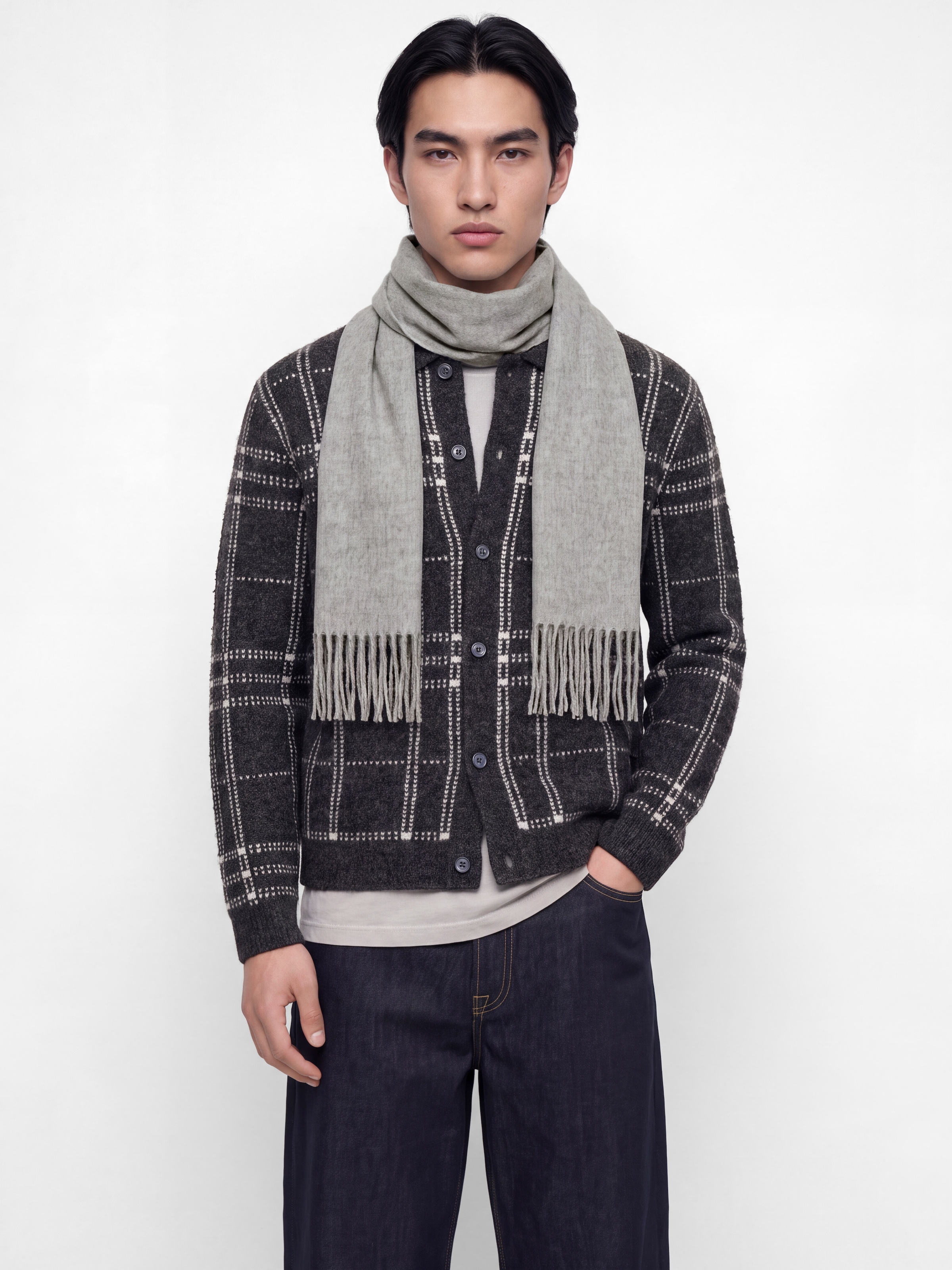 Jack & Jones Schal »JACKELOWNA WOOL SCARF LN« aus reiner, weicher Wolle