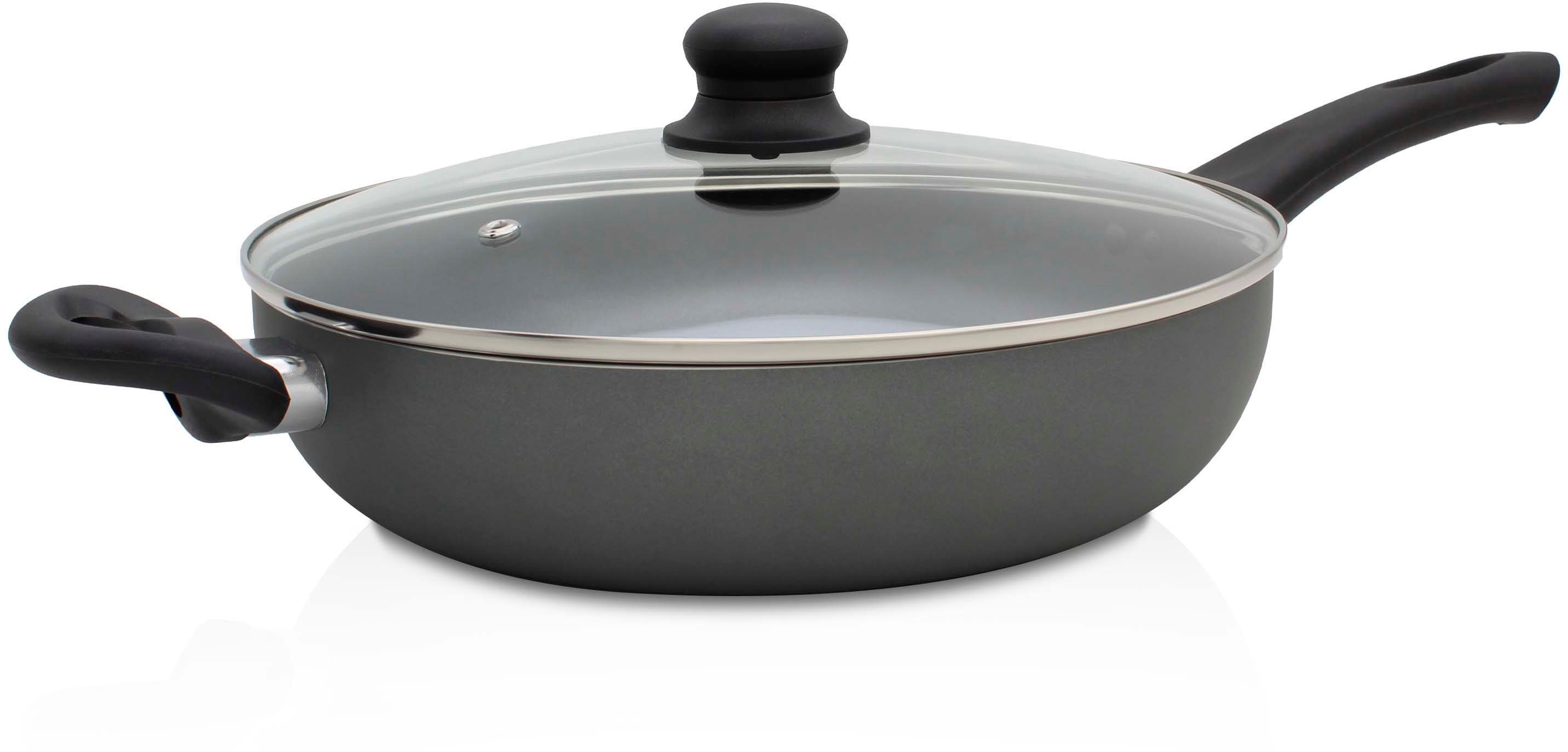 Krüger Bratpfanne "Aluminium Großraumpfanne Gourmet, 28 cm" Aluminium 1 Stk. tlg. für Induktions-Kochfelder geeignet