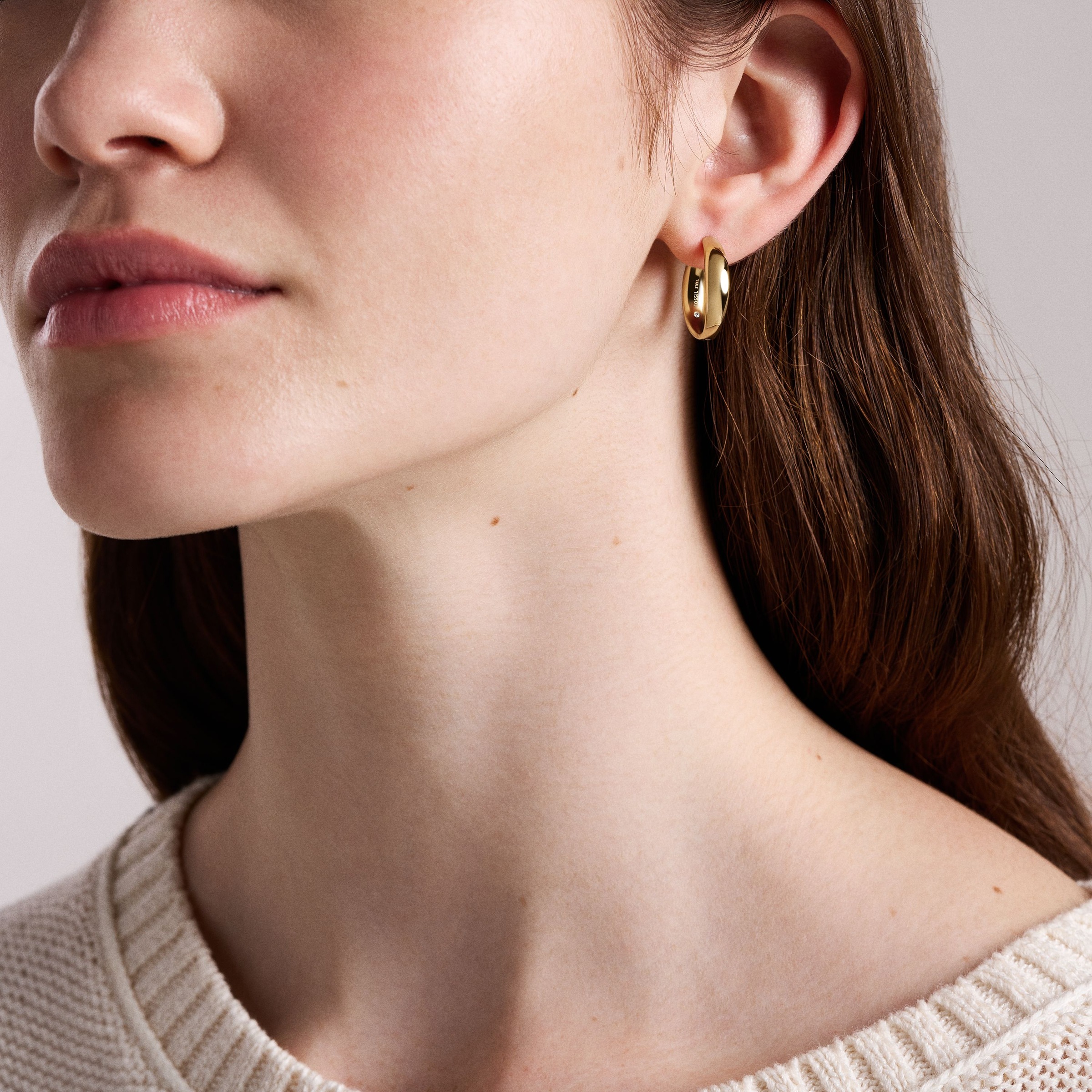 Fossil Paar Creolen »Ellis«