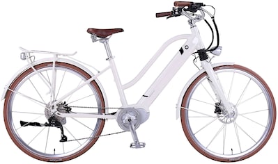 E-Bike »Classic 25 Cleopatra Trapez 45 cm Weiß 28"«, 10 Gang, Shimano, Deore,...