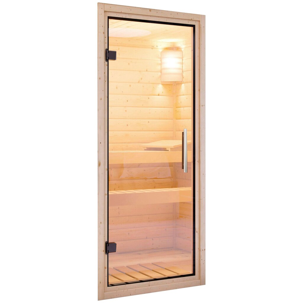 Karibu Sauna »Norma«, (Set), 9 KW-Ofen mit integrierter Steuerung