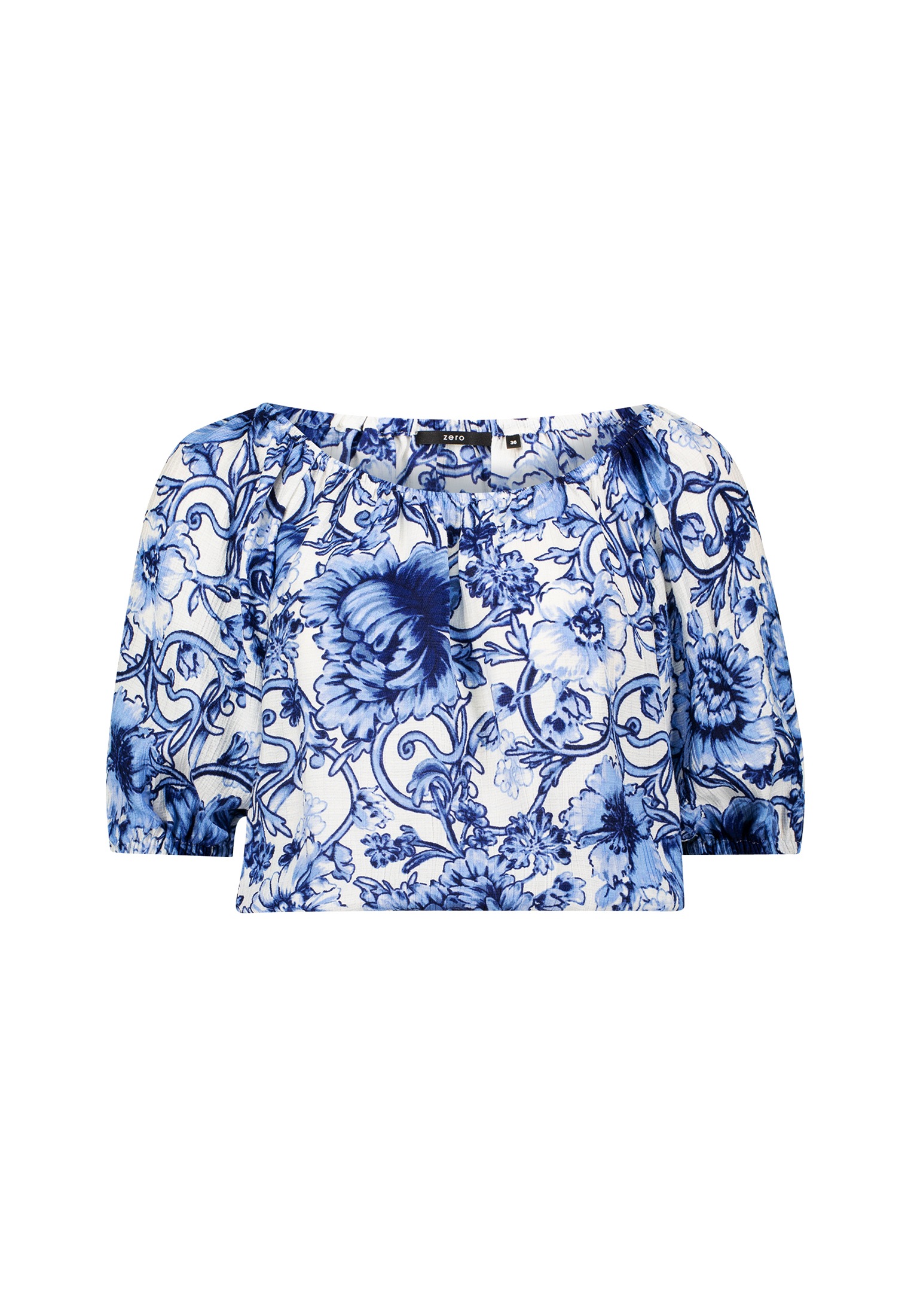 Zero Carmenbluse "zero Damen Carmenbluse mit Blumendruck" günstig online kaufen