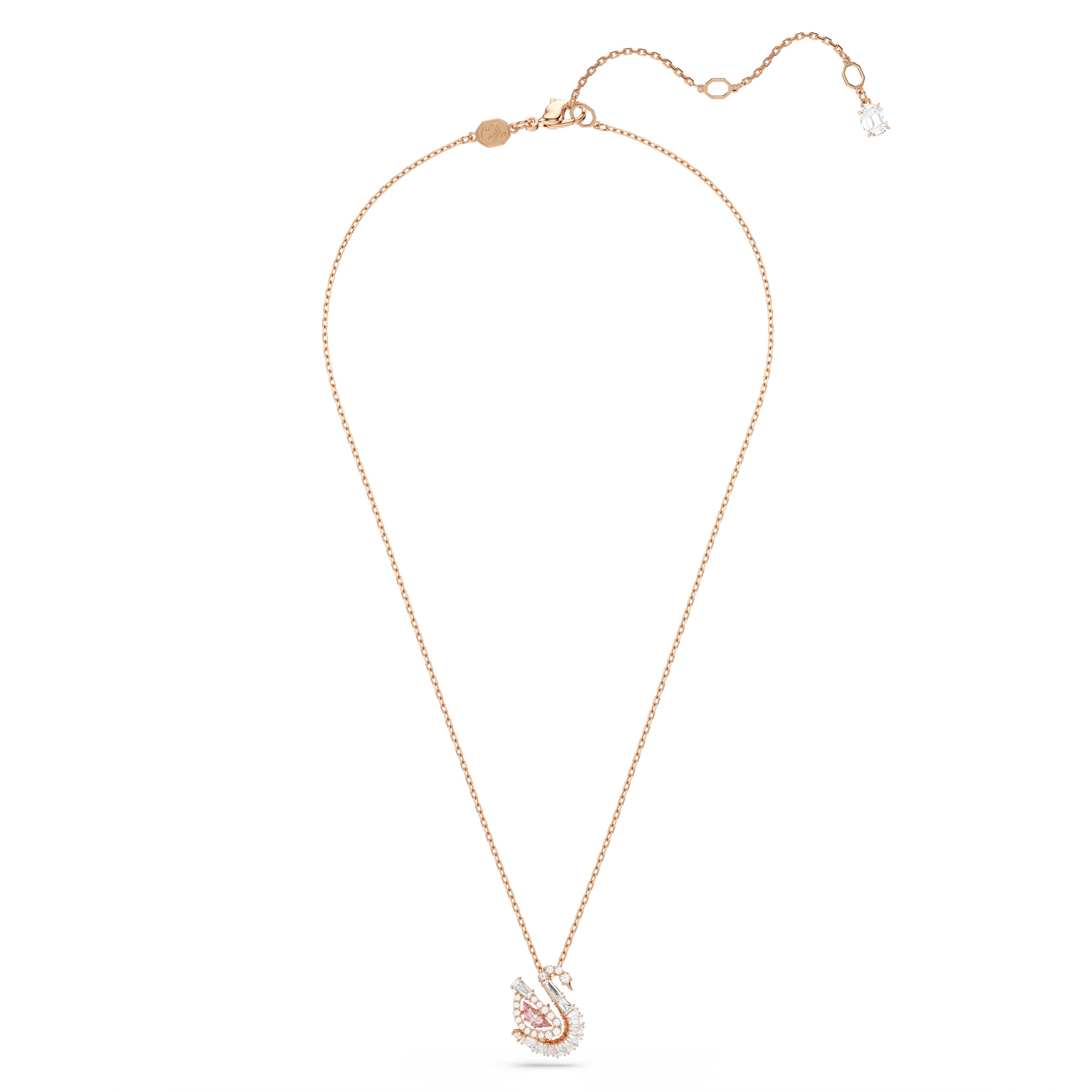 Swarovski Kette mit Anhänger »Schmuck Geschenk Schwan Halskette«, mit Swarovski® Kristall, Swarovski® Zirkonia (synth.)