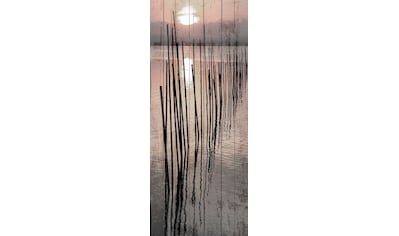 queence Holzbild »Sonnenuntergang See«, 80x40 cm kaufen