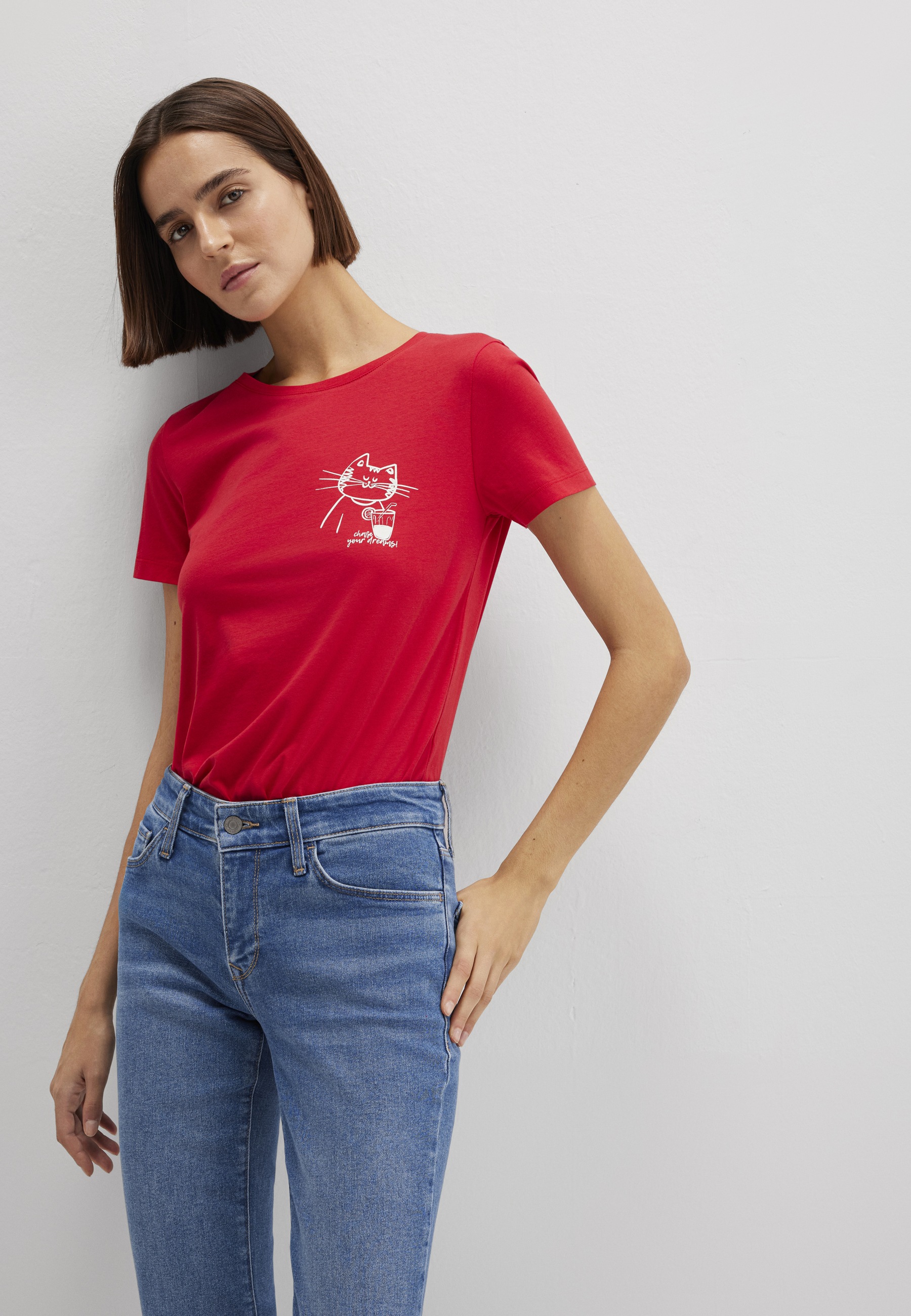 Mavi T-Shirt »CAT PRINTED GRAPHIC T-SHIRT« Katzen T-Shirt