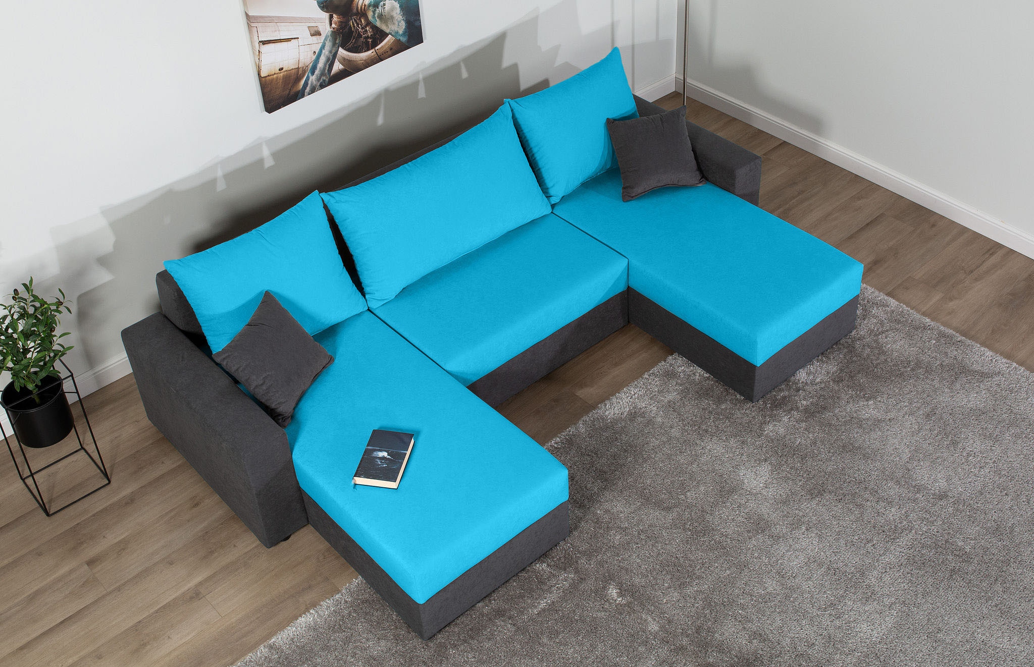 COLLECTION AB Wohnlandschaft »Pico U-Form«, Breite 252, mit Armlehne Schlaffunktion, Bettkasten