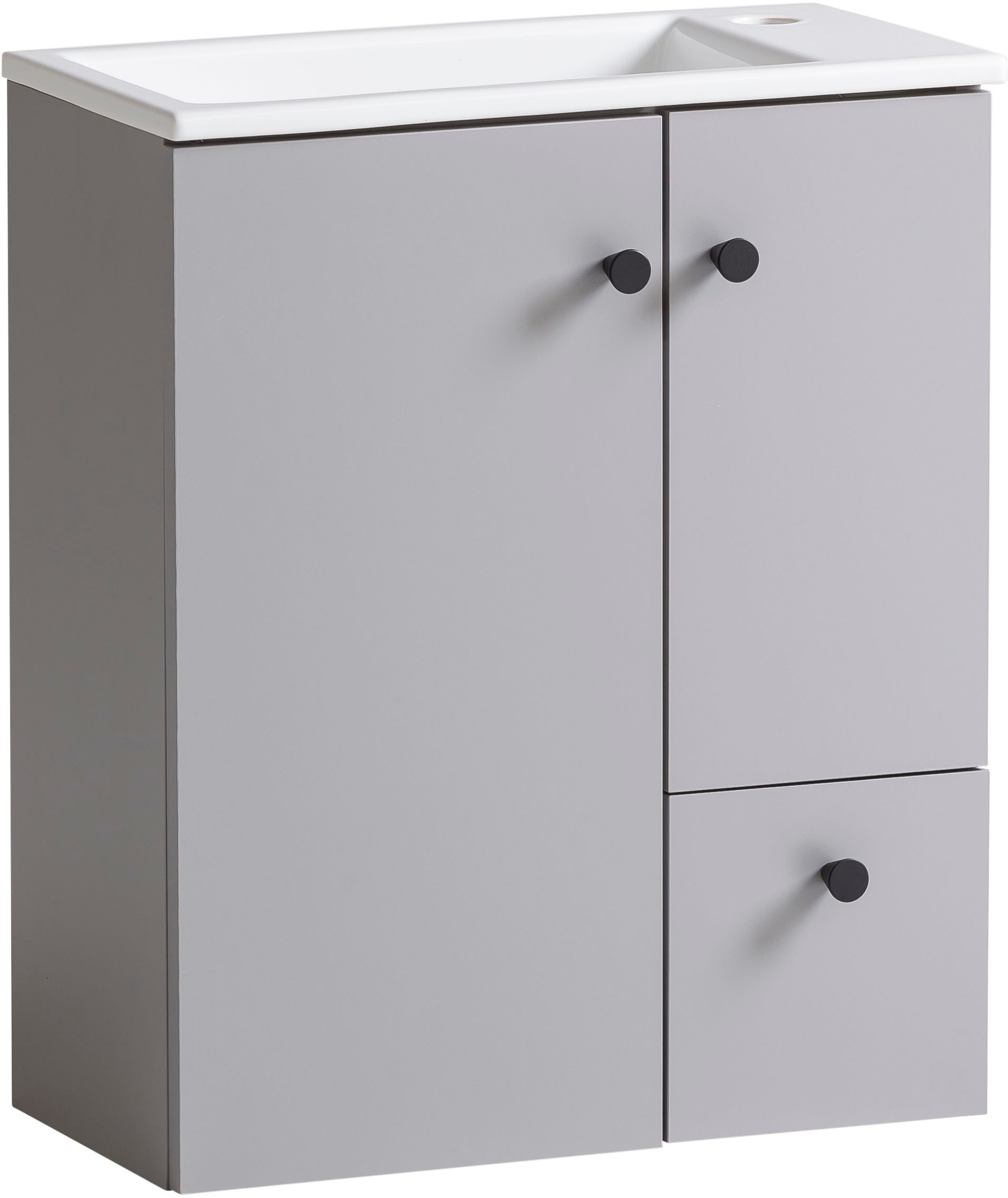 welltime Waschtisch "Lugo, Breite 50 cm" Keramikbecken, Griffe aus Metall günstig online kaufen