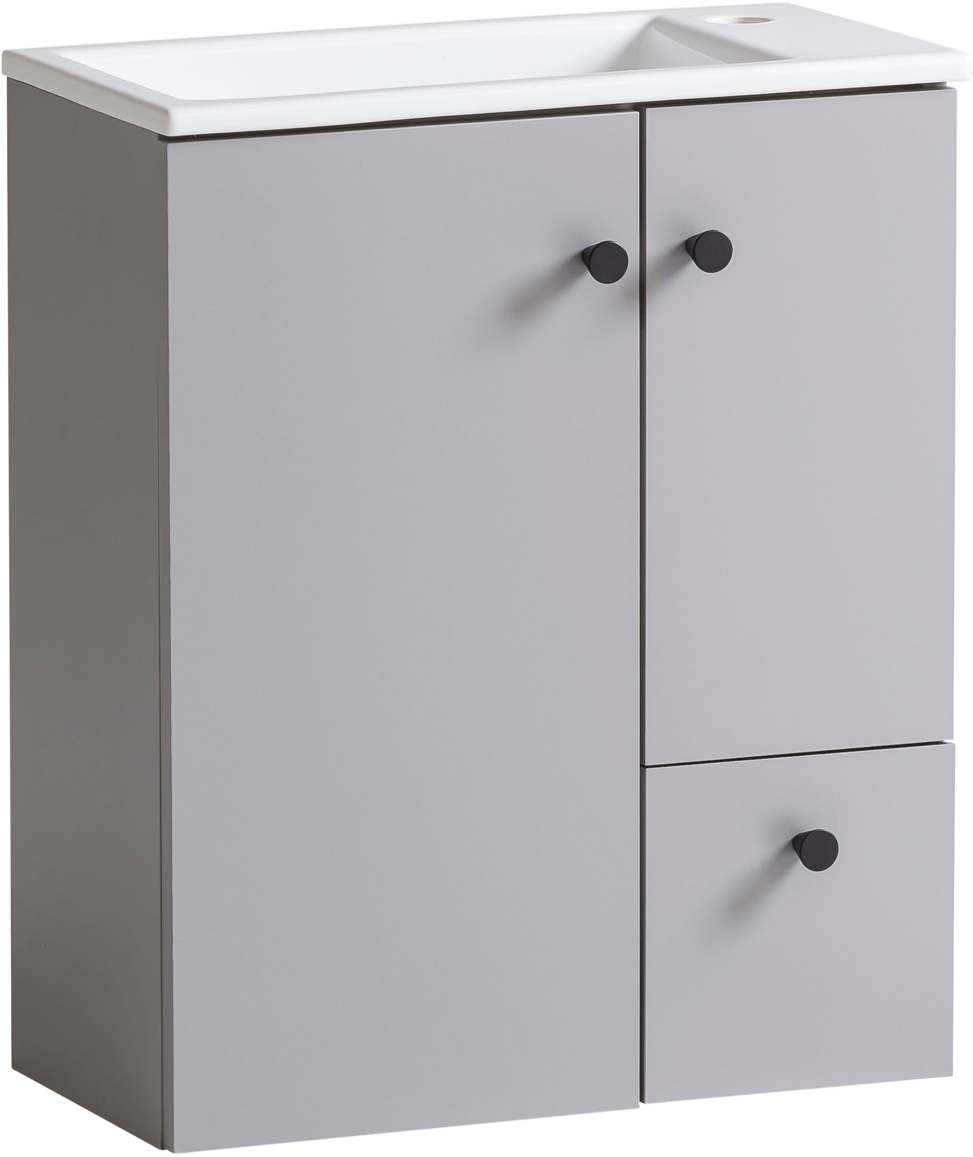 welltime Waschtisch "Lugo, Waschtisch, melaminharzbeschichtet, Made in Germany, B: 50 cm" Solide Verarbeitung - Dieses Produkt ist in Deutschland gefertigt