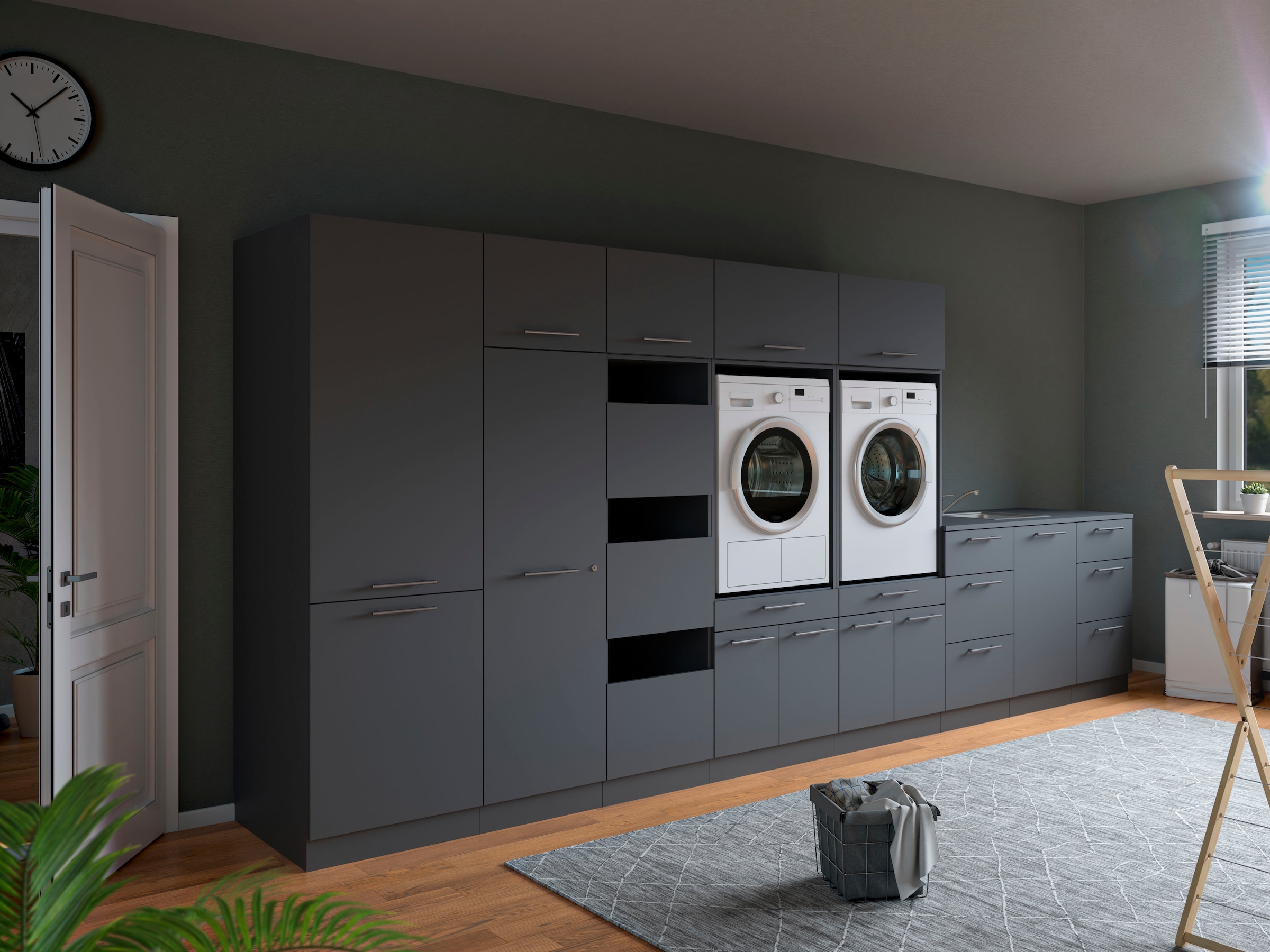 Laundreezy Mehrzweckschrank-Set »Laundreezy, 12-tlg. Mehrzweckschrank-Set B/H/T 445/200/68 cm« 12 Stk. tlg.