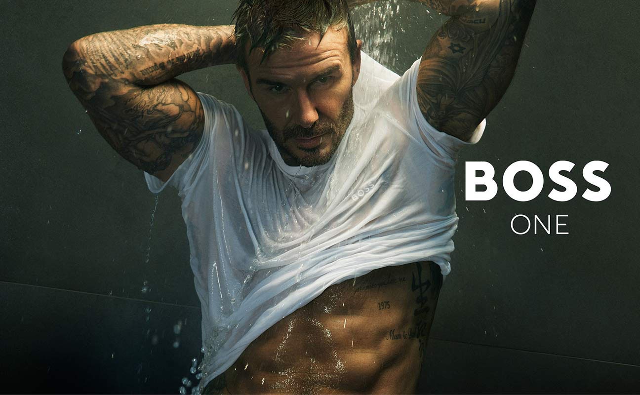 BOSS T-Shirt »Rundhals BOSS ONE x David Beckham«, (Packung, 3 tlg., 3er-Pack), mit dezentem BOSS Logo-Print