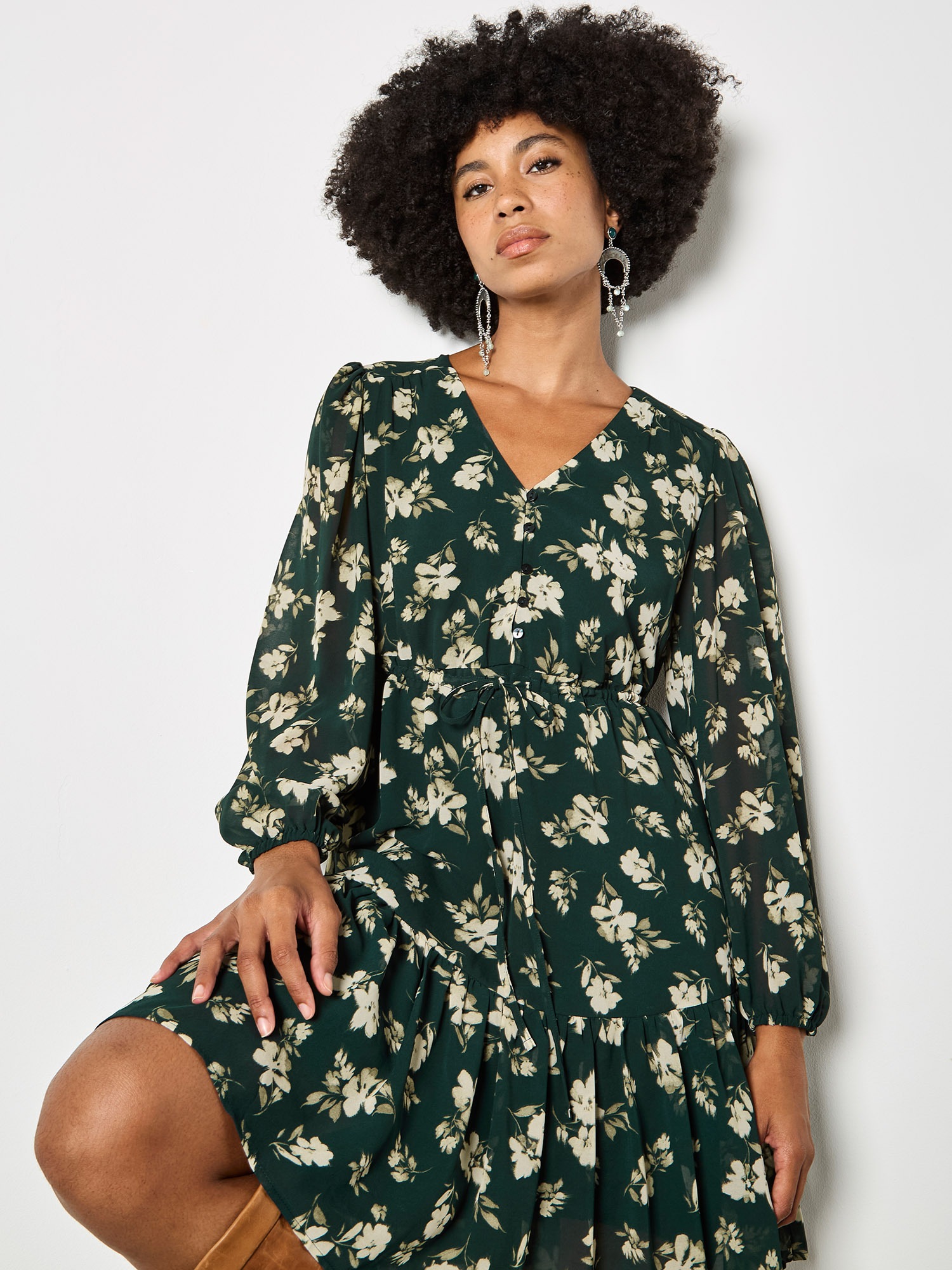 Apricot Minikleid »Minikleid« mit Blumenprint