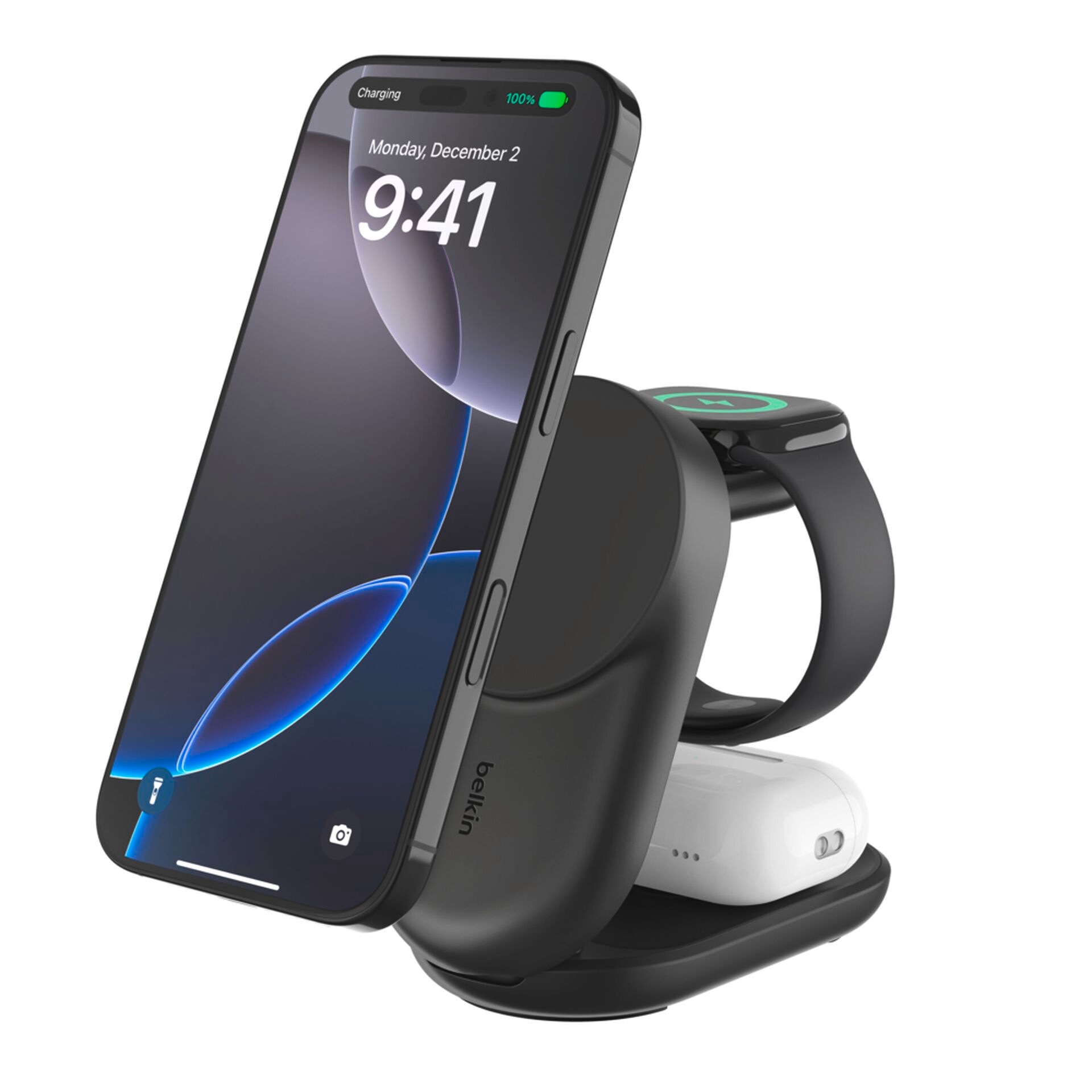 Belkin Wireless Charger »UltraCharge Faltbare magnetische 3-in-1-Ladestation mit Qi2 25W«