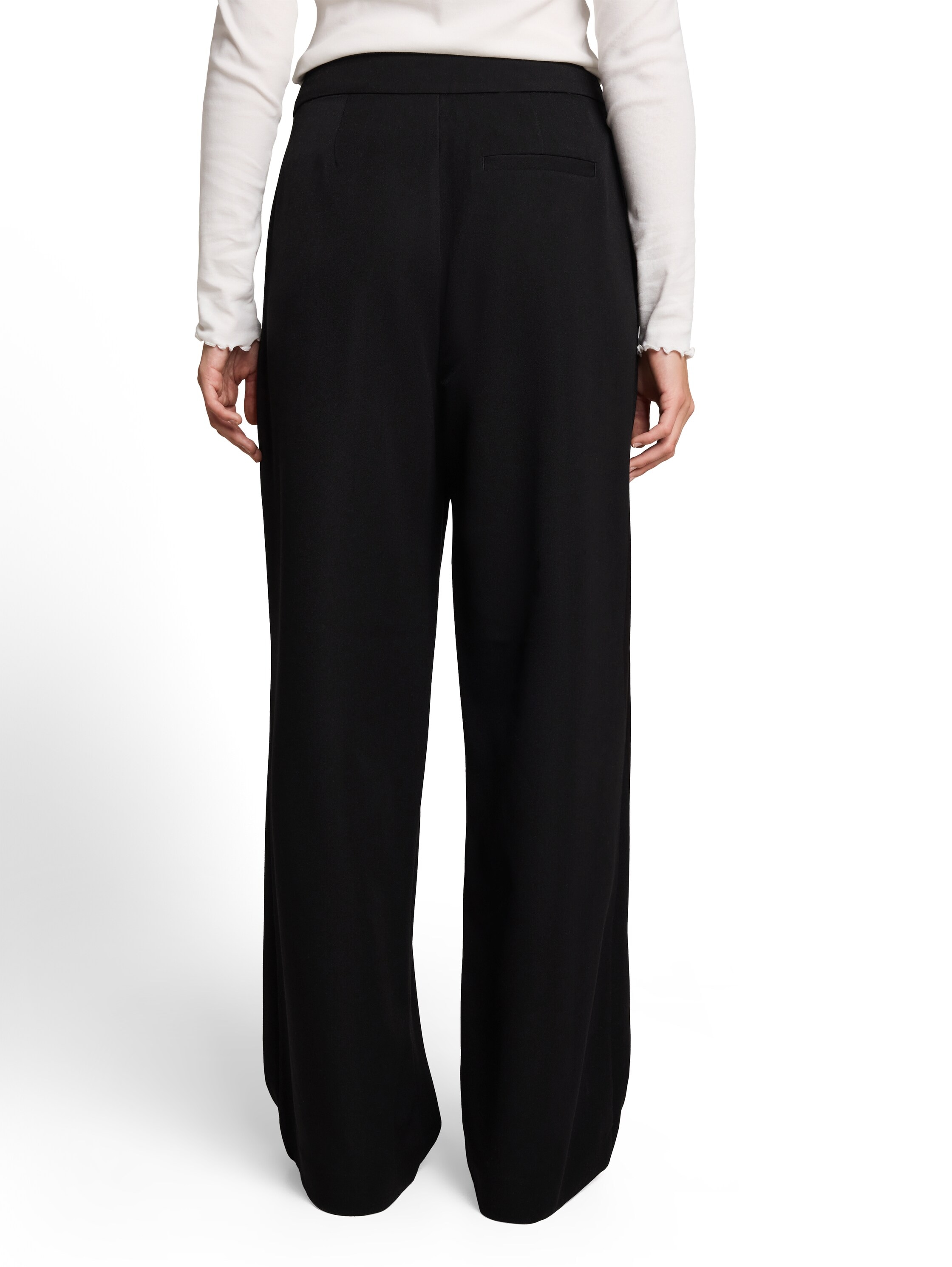 TOM TAILOR Denim Stoffhose  mit weitem Bein / Viskose-Stretch