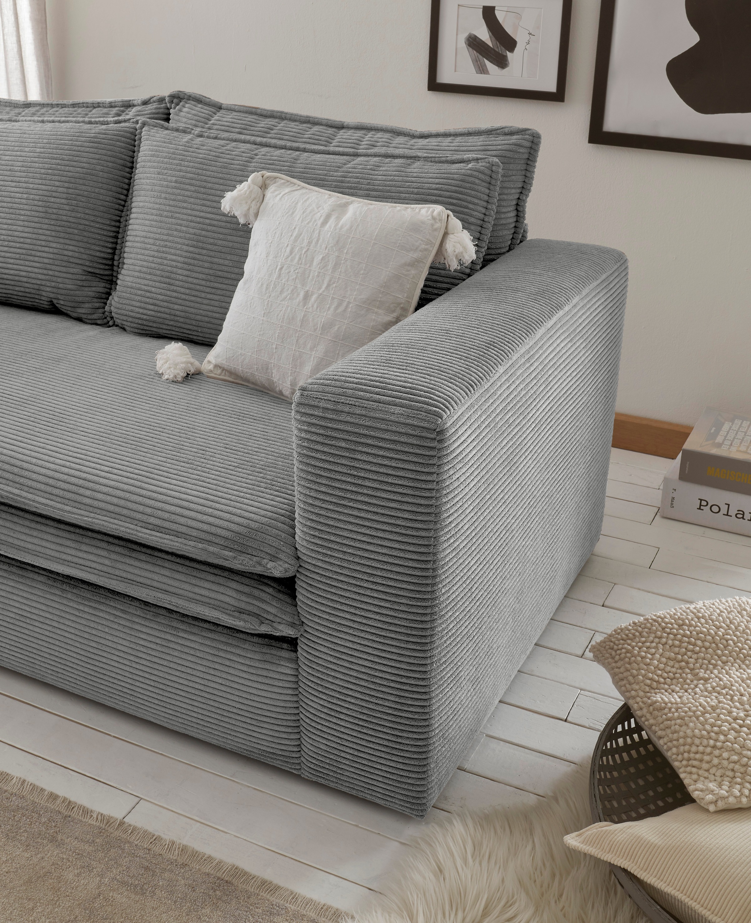 Places of Style Loveseat »PIAGGE«, Hochwertiger Cord, trendiger Loveseat
