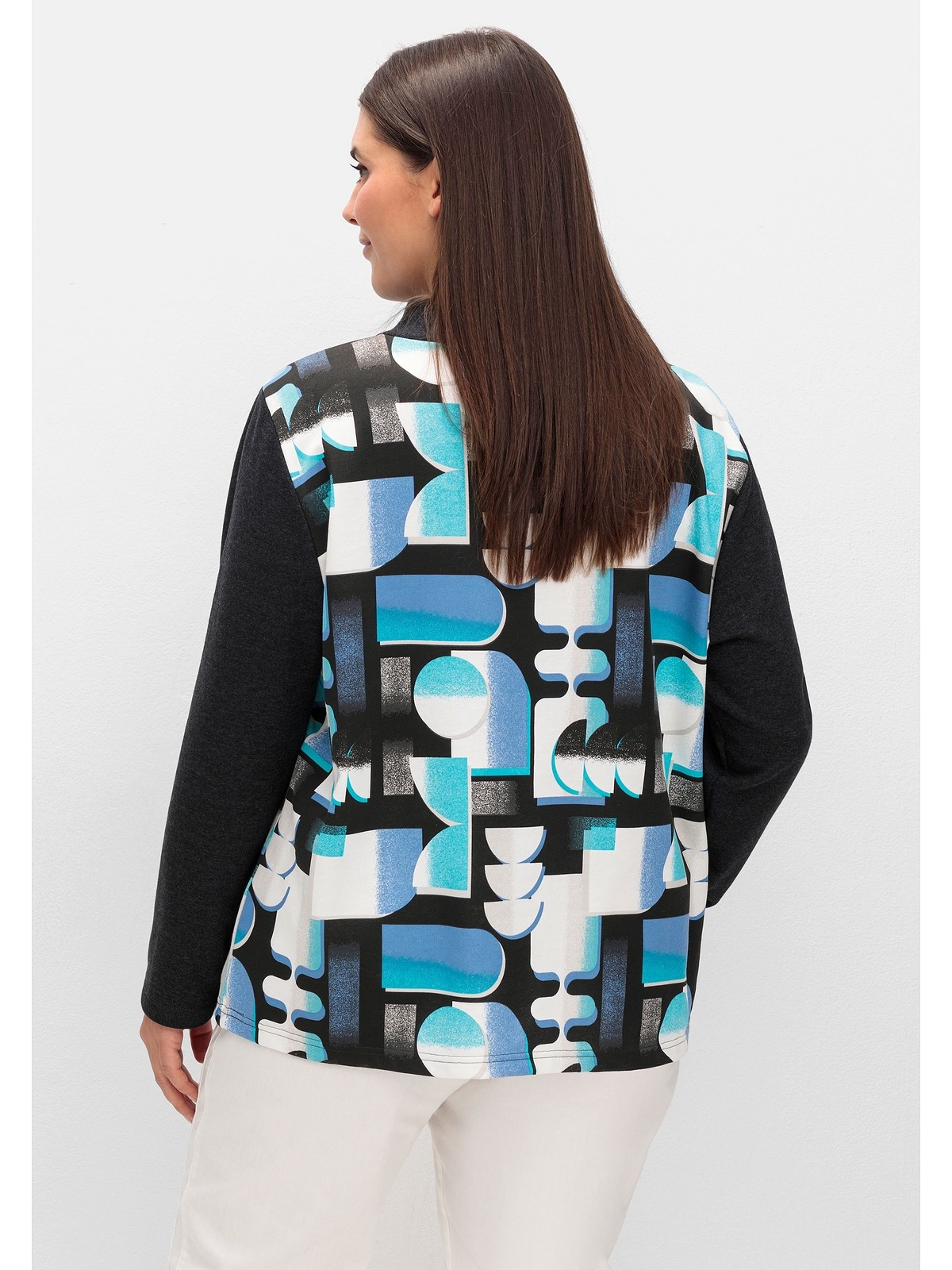 Sheego Sweatshirt "Große Größen", mit Stehkragen und Grafikprint günstig online kaufen