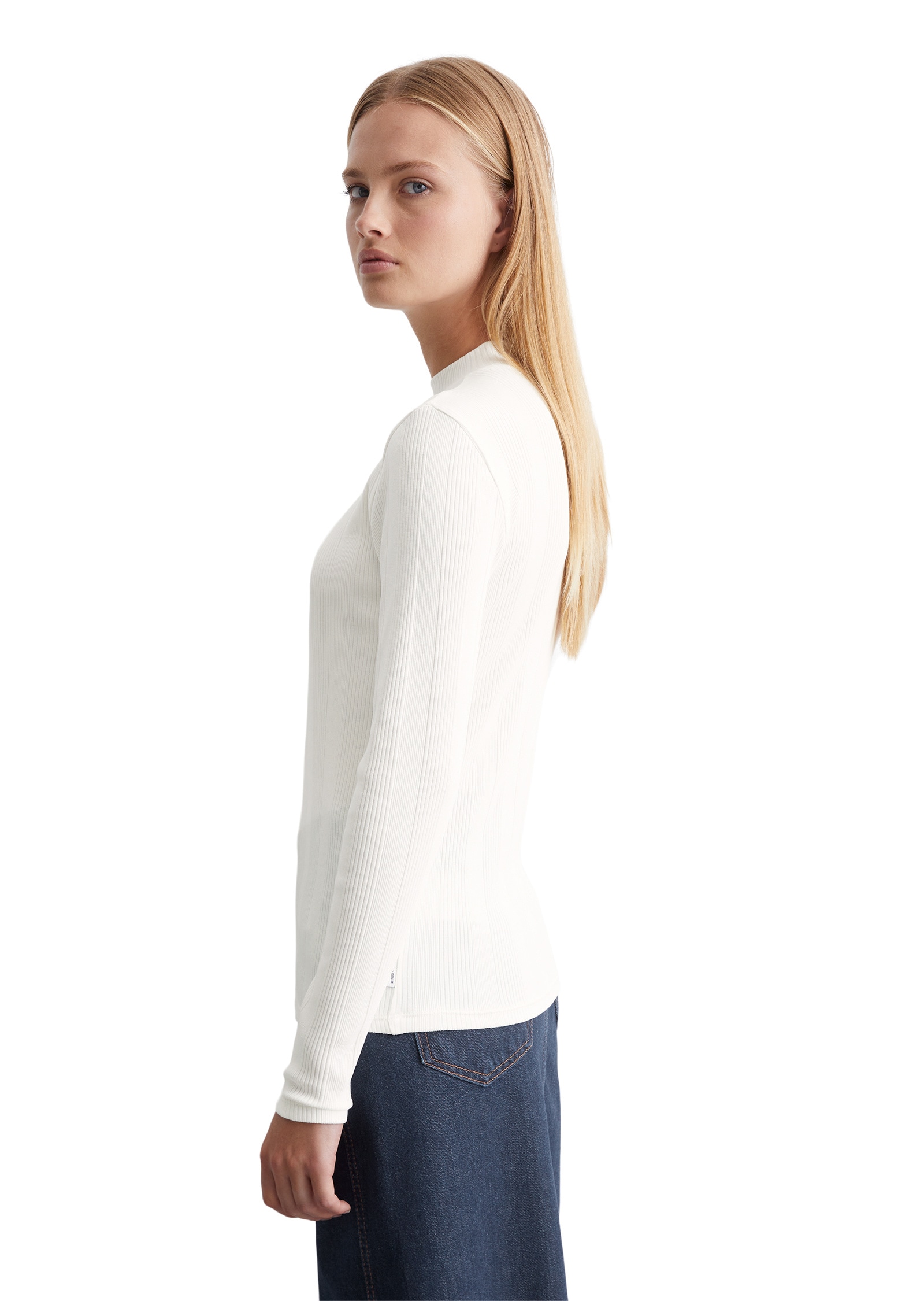 Marc O'Polo DENIM Langarmshirt »aus Ripp-Jersey«