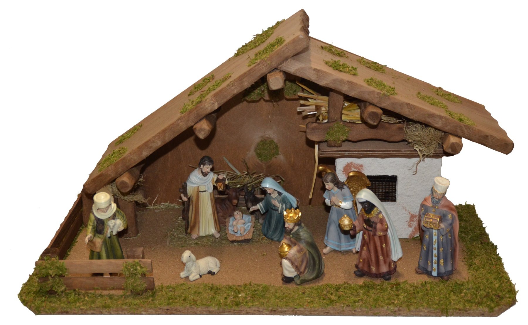 Alfred Kolbe Krippe "Krippenstall" mit 11 cm Poly-Figuren 11tlg. günstig online kaufen