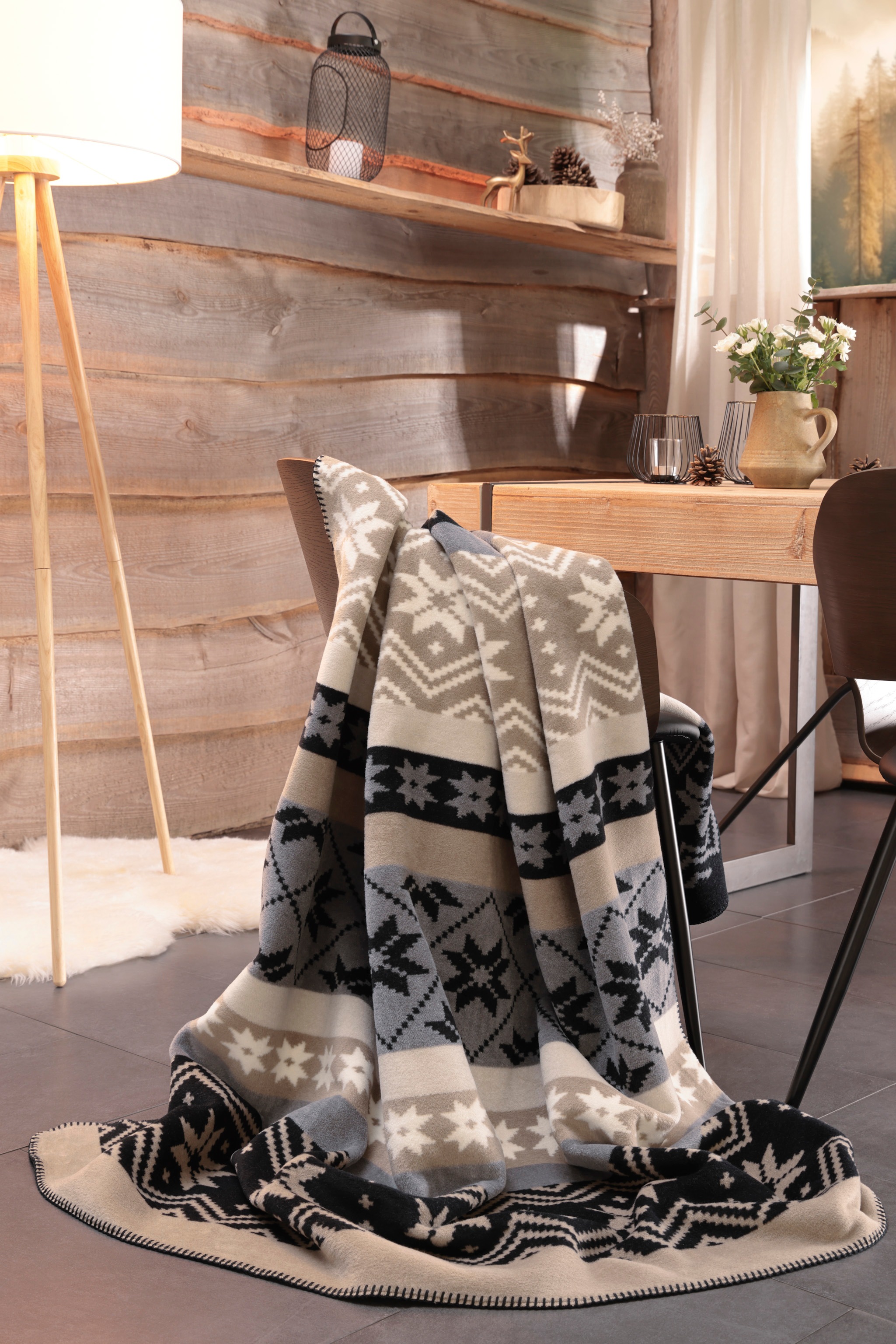 Biederlack Wohndecke "Winter Braid" mit Zierstich günstig online kaufen