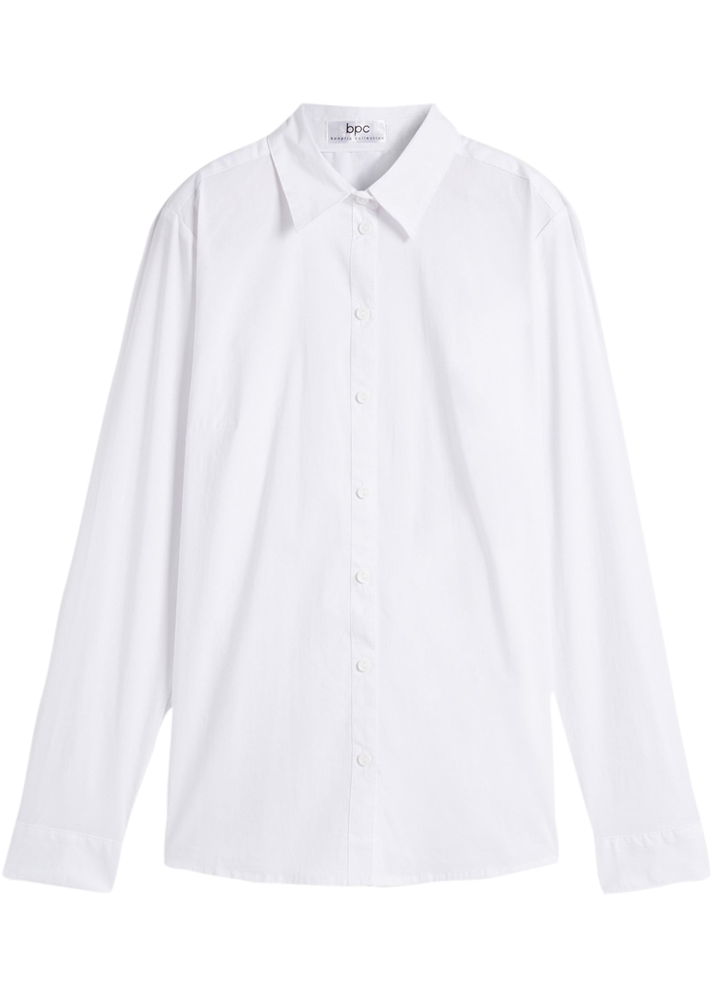 bonprix Langarmbluse mit Hemdkragen und Knopfleiste