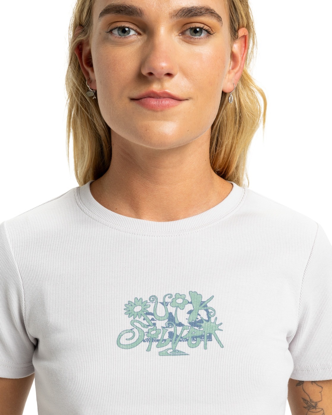 Rundhalsshirt QUIKSILVER "Sunday", Damen, Gr. S, lila (lila marble), Obermaterial: 58% Walkfrottier, 39% Microfaser, 3% Elasthan;, Shirts Rundhalsshirt 2
