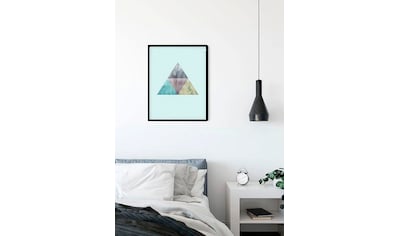 Poster »Triangles Top Blue«, Formen-Kunst, (1 St.)