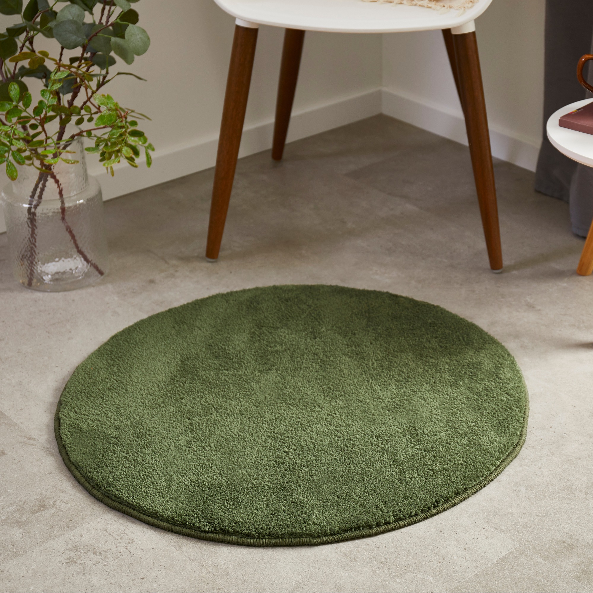 Andiamo Teppich "Arezzo" rund 16 mm Höhe Uni Farben, weicher Flor, waschbar günstig online kaufen