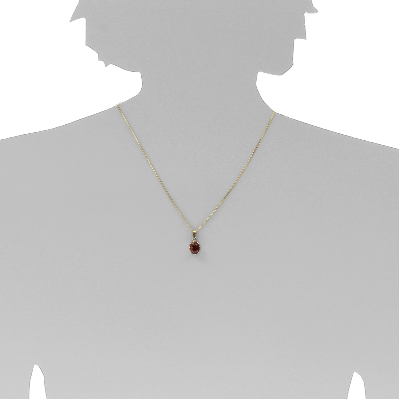 OSTSEE-SCHMUCK Kette und Anhänger Set »- Käthe - Gold 333/000 - Bernstein«