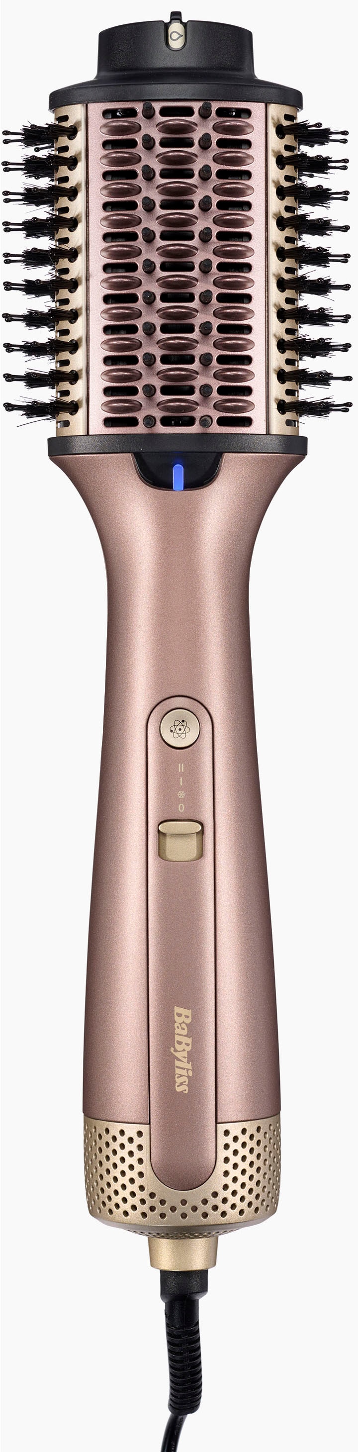 BaByliss Warmluftbürste »Air Power Volume AS95E«, 2-in-1 Warmluft- und Heizbürste, WET/DRY Modi, ovale Bürste für Glanz