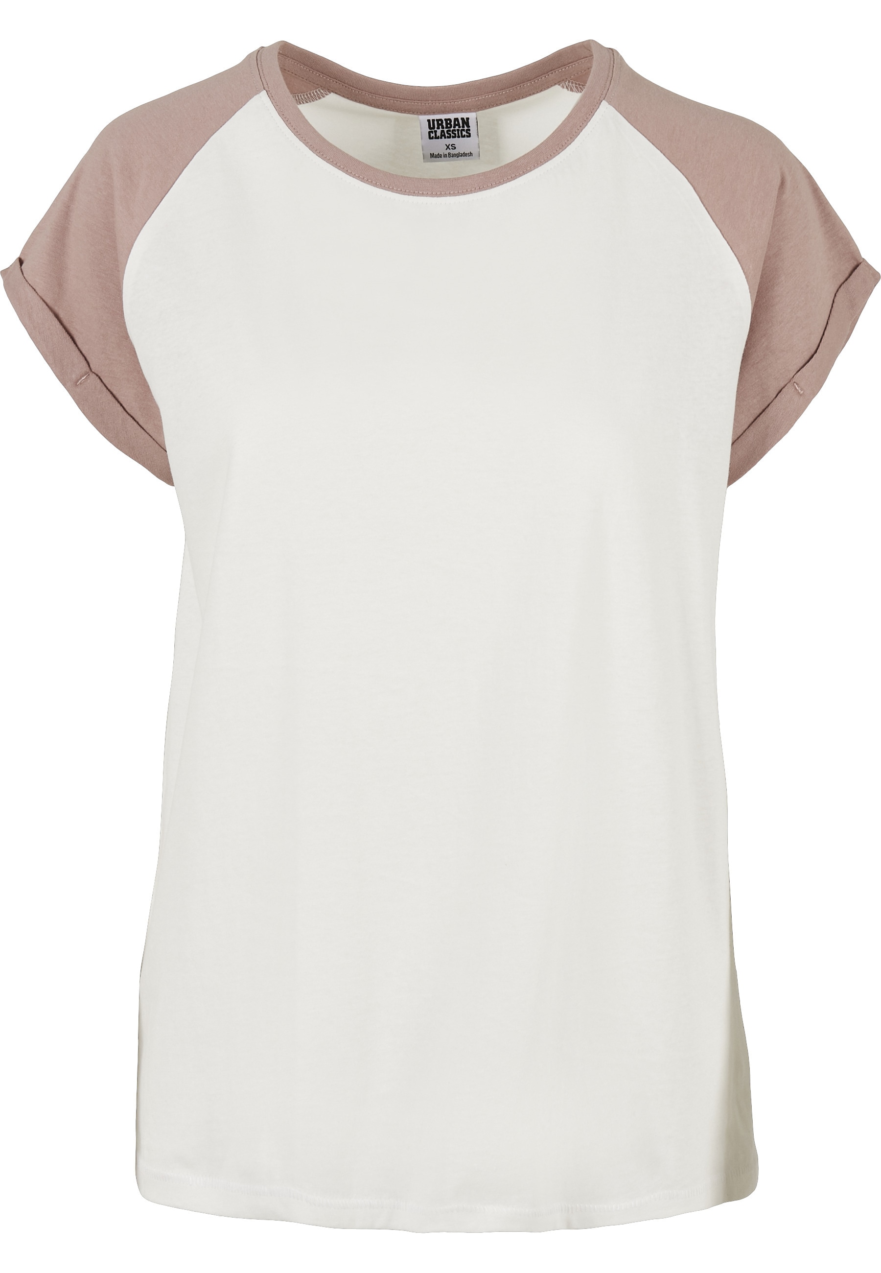 URBAN CLASSICS Kurzarmshirt "Urban Classics Damen Ladies Contrast Raglan Te günstig online kaufen