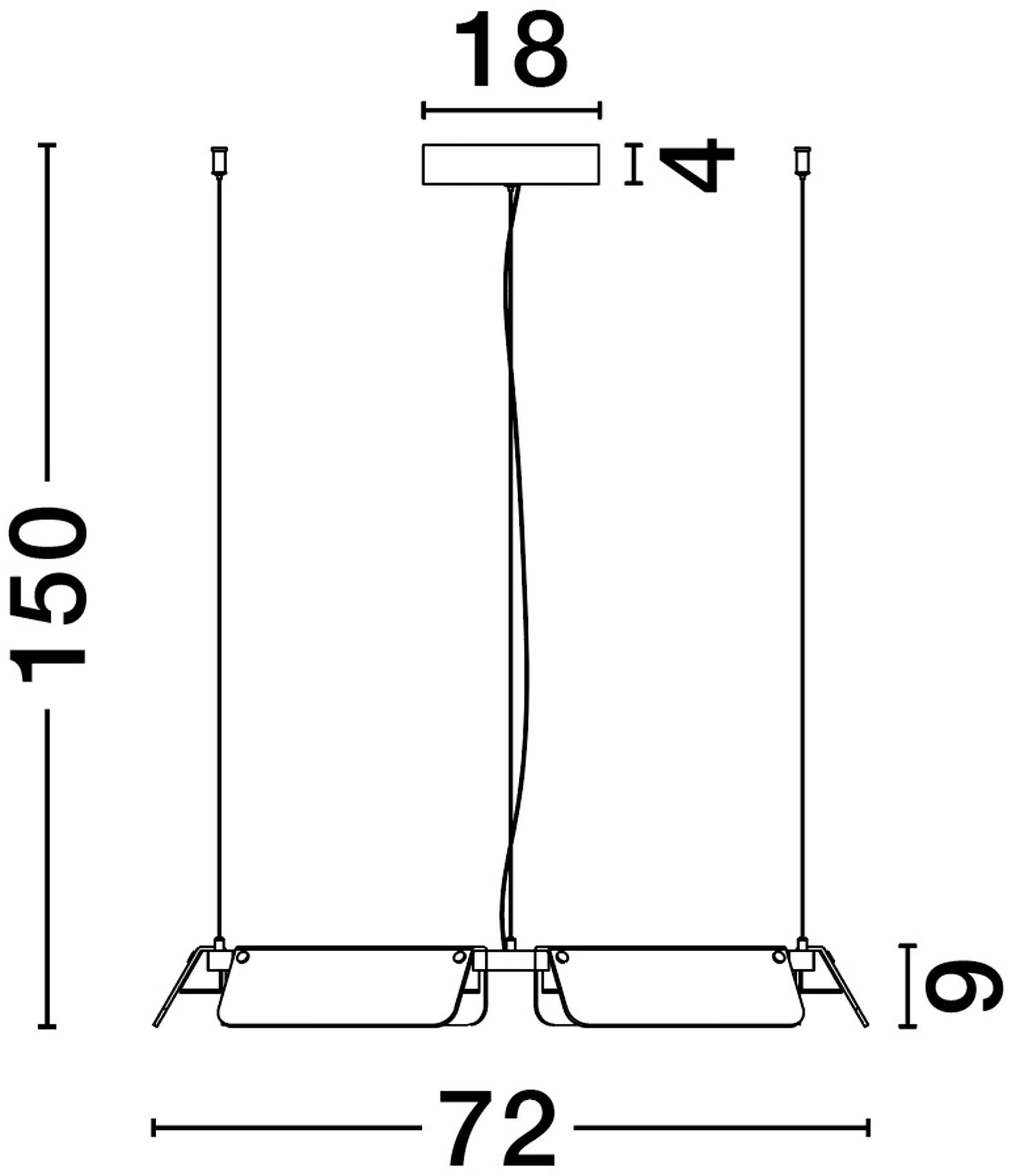 Nova Luce Pendelleuchte »APNEA«, 6 flammig