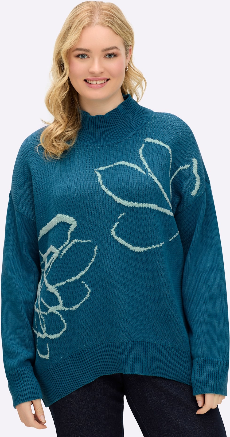 Sheego Stehkragenpullover "Pullover" günstig online kaufen