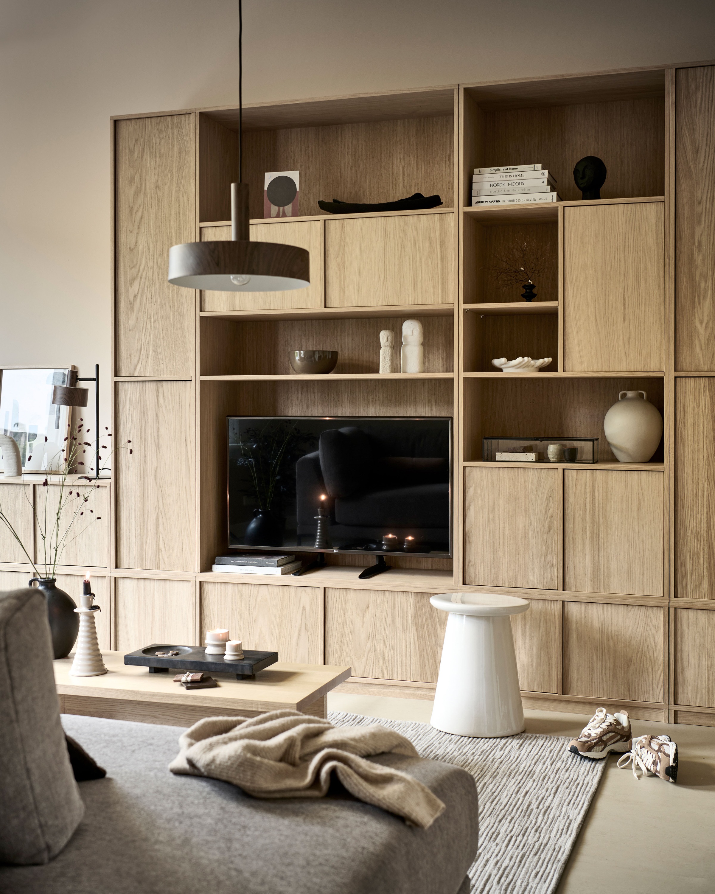 WOOOD Stauraumregal »Modulair mit FSC® Eichenfurnier und Push-to-open B110 x T40 x H199 cm« Tragkraft 15 kg pro Einlegeboden, einfach zu montieren