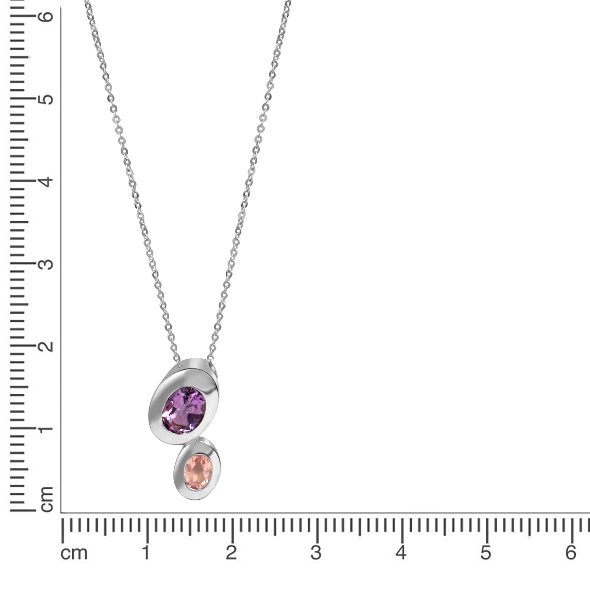 CELESTA Kette mit Anhänger »925 Silber Amethyst + Rosenquarz«