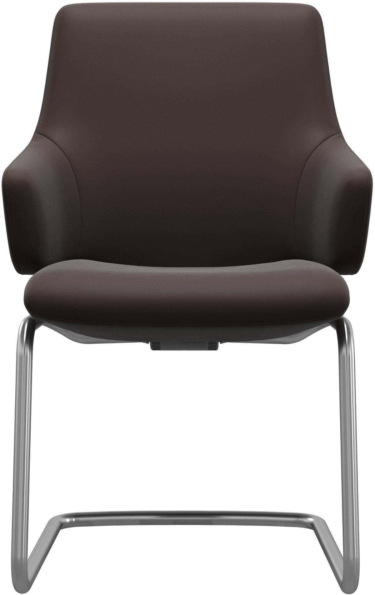 Polsterstuhl STRESSLESS "Laurel", braun (chocolate paloma, schwarz matt), B:58cm H:92cm T:60cm, Leder PALOMA: PALOMA ist ein durchgefärbtes Semianilin-Möbelleder mit natürlicher Narbung., Stühle, Polsterstuhl, Low Back mit Armlehne, Größe L, mit Beinen au 2