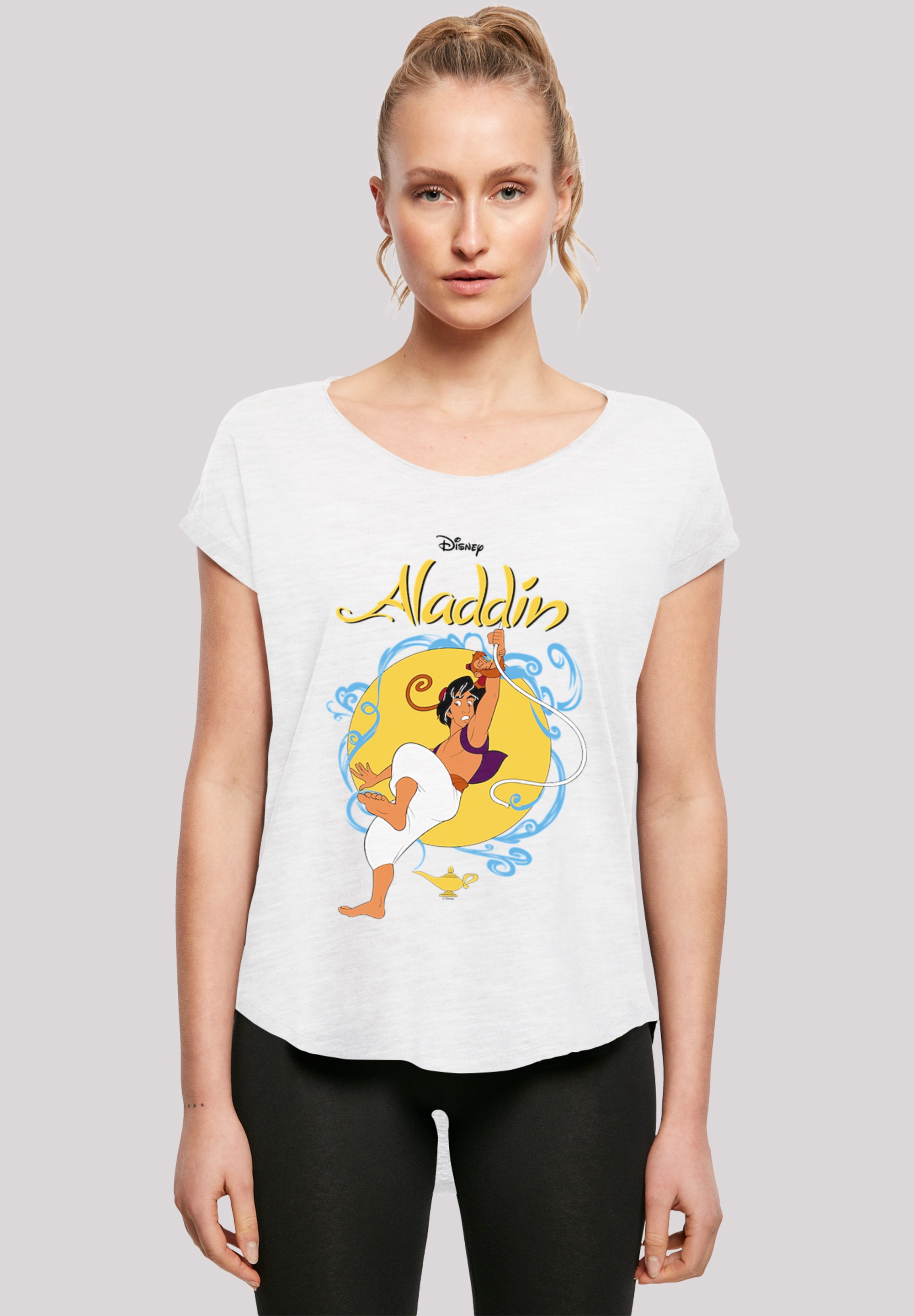 T-Shirt »Long Cut T-Shirt Disney Aladdin Rope Swing«, Damen,Premium...