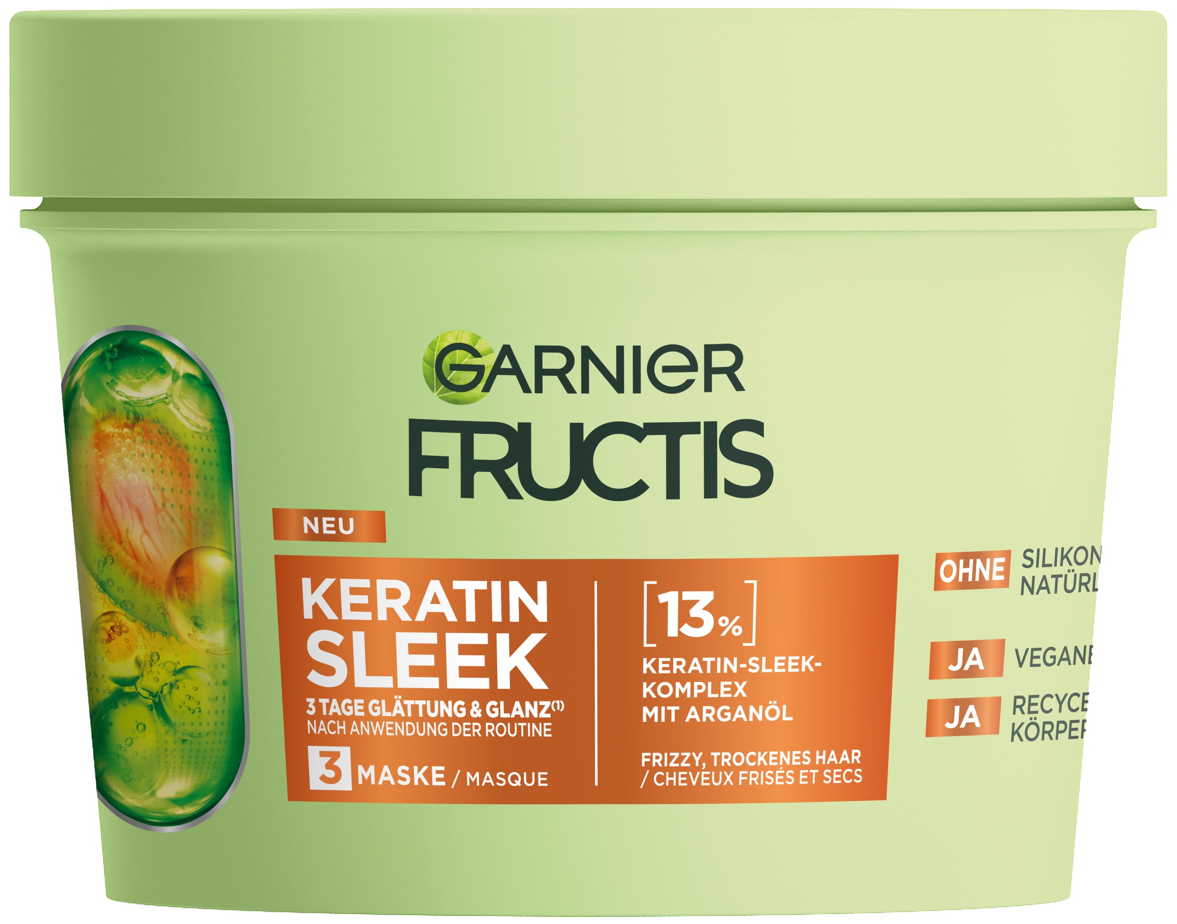 GARNIER Haarmaske »Garnier Fructis Keratin Sleek Maske«