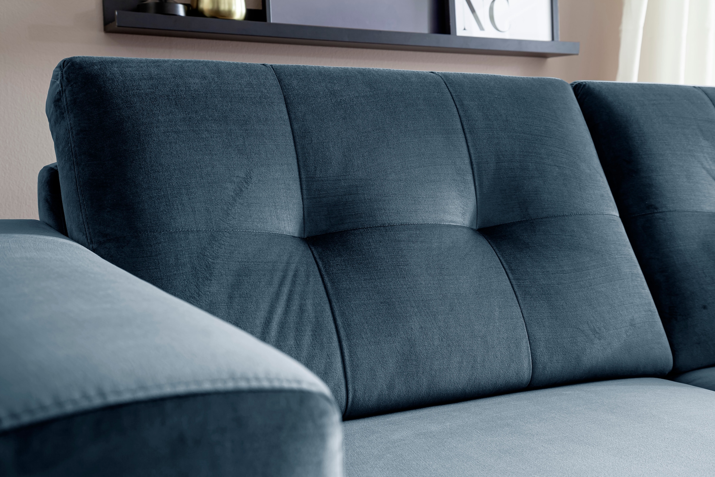Trends by HG Polsterecke »Barcelona L-Form«, mit Metallfuss, frei im Raum stellbar