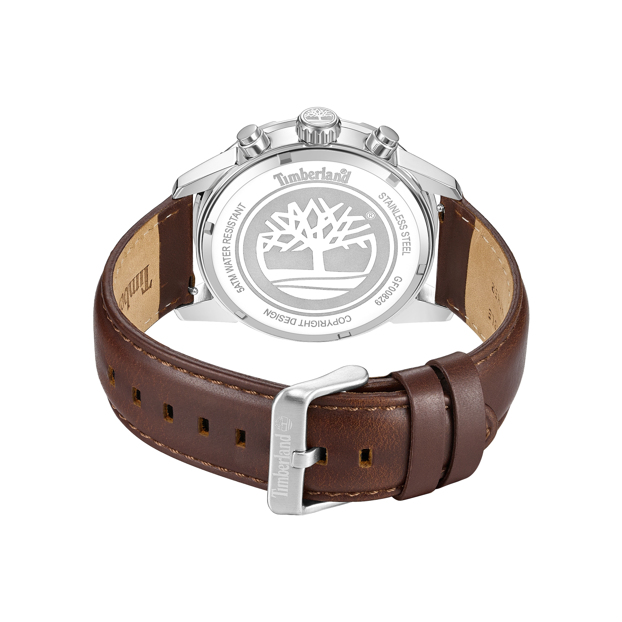 Timberland Multifunktionsuhr »Newkirk« Quarzuhr, Armbanduhr, Herrenuhr, Lederarmband, analog, Tag