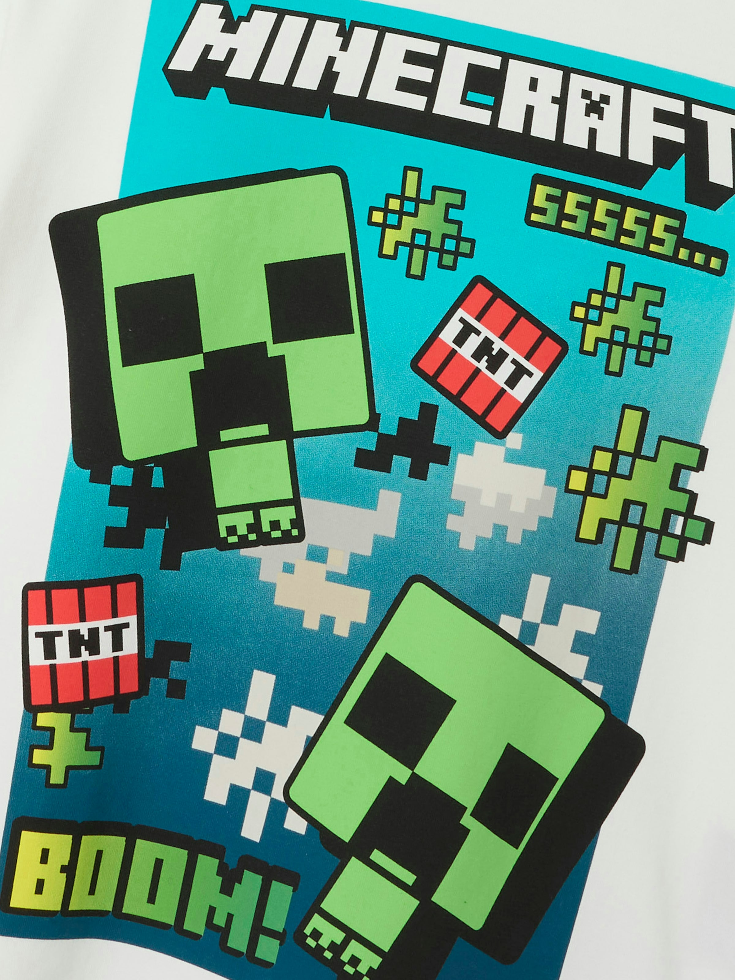 Name It T-Shirt »NKMMUS MINECRAFT NREG SS TOP NOOS BFU«, mit großem Minecraft-Frontmotiv
