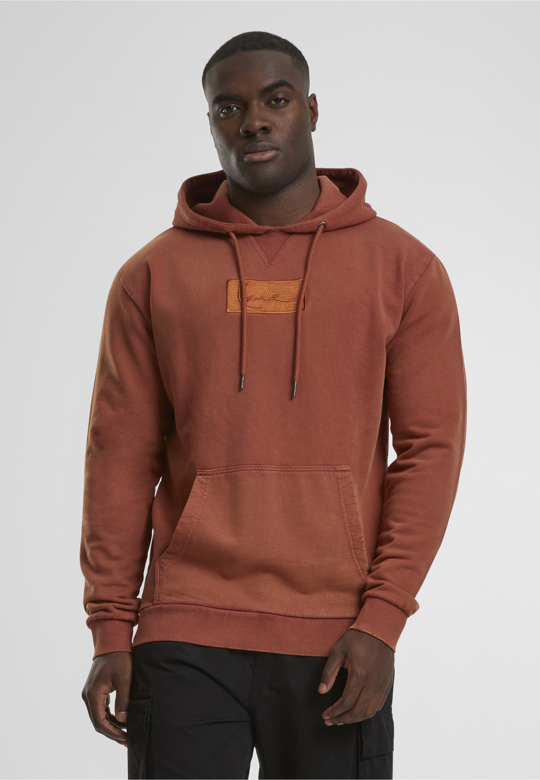 Karl Kani Kapuzenpullover »Karl Kani Small Signature Box Washed Hoodie dark orange« 1 tlg.