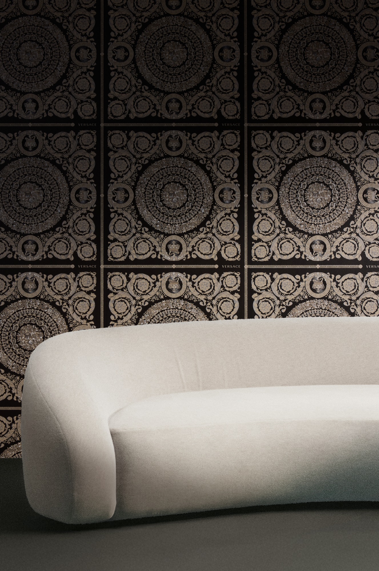 Versace Vliestapete »Versace 6 Heritage –« 3D-Optik | Barock | Motiv geprägt Opulentes Medaillon-Design mit Glanz & fein strukturierter Oberfläche