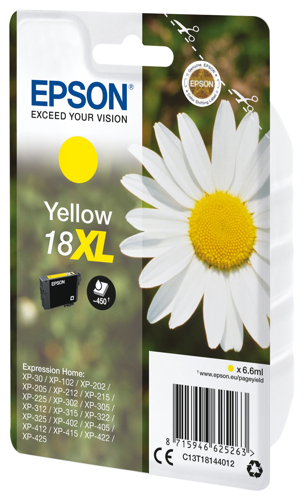 Epson Tintenpatrone »Epson Daisy Singlepack Yellow 18XL Claria Home Ink«