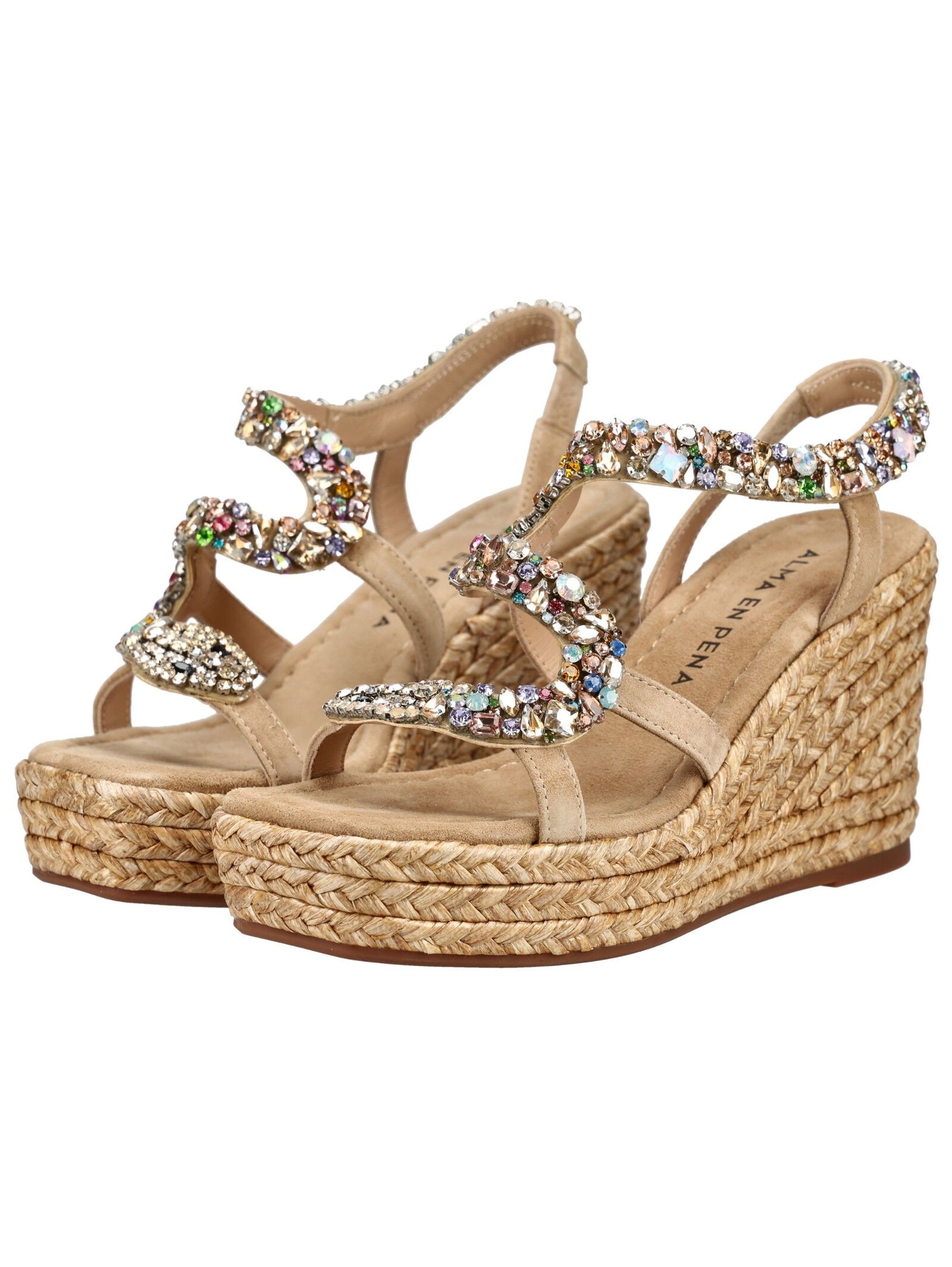 Alma en Pena Keilsandalette »ALMA EN PENA Sandalen Veloursleder/Textil«