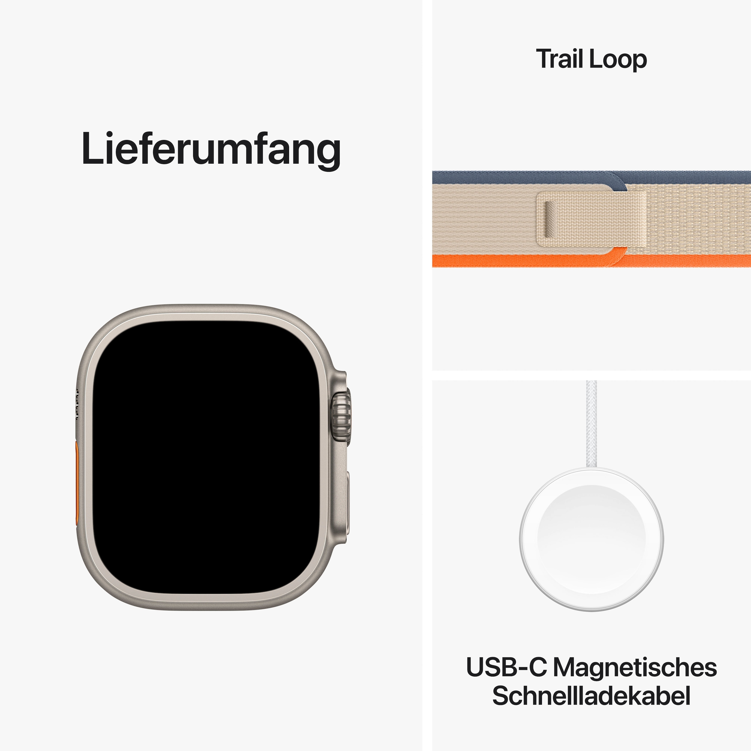 Apple Smartwatch »Watch GPS Ultra BAUR 49 OS S/M«, + Cellular Titanium (Watch | 2 mm 10)