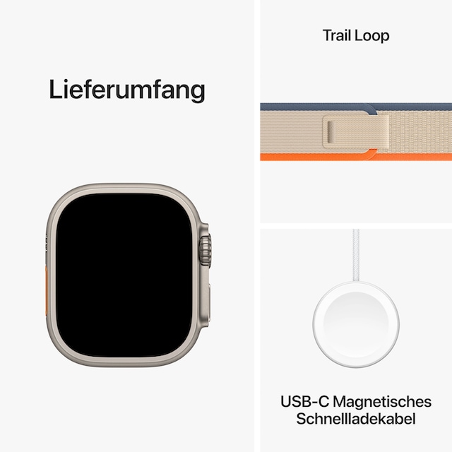 Apple Smartwatch »Watch Ultra 2 GPS 49 mm + Cellular Titanium S/M«, (Watch  OS 10) | BAUR